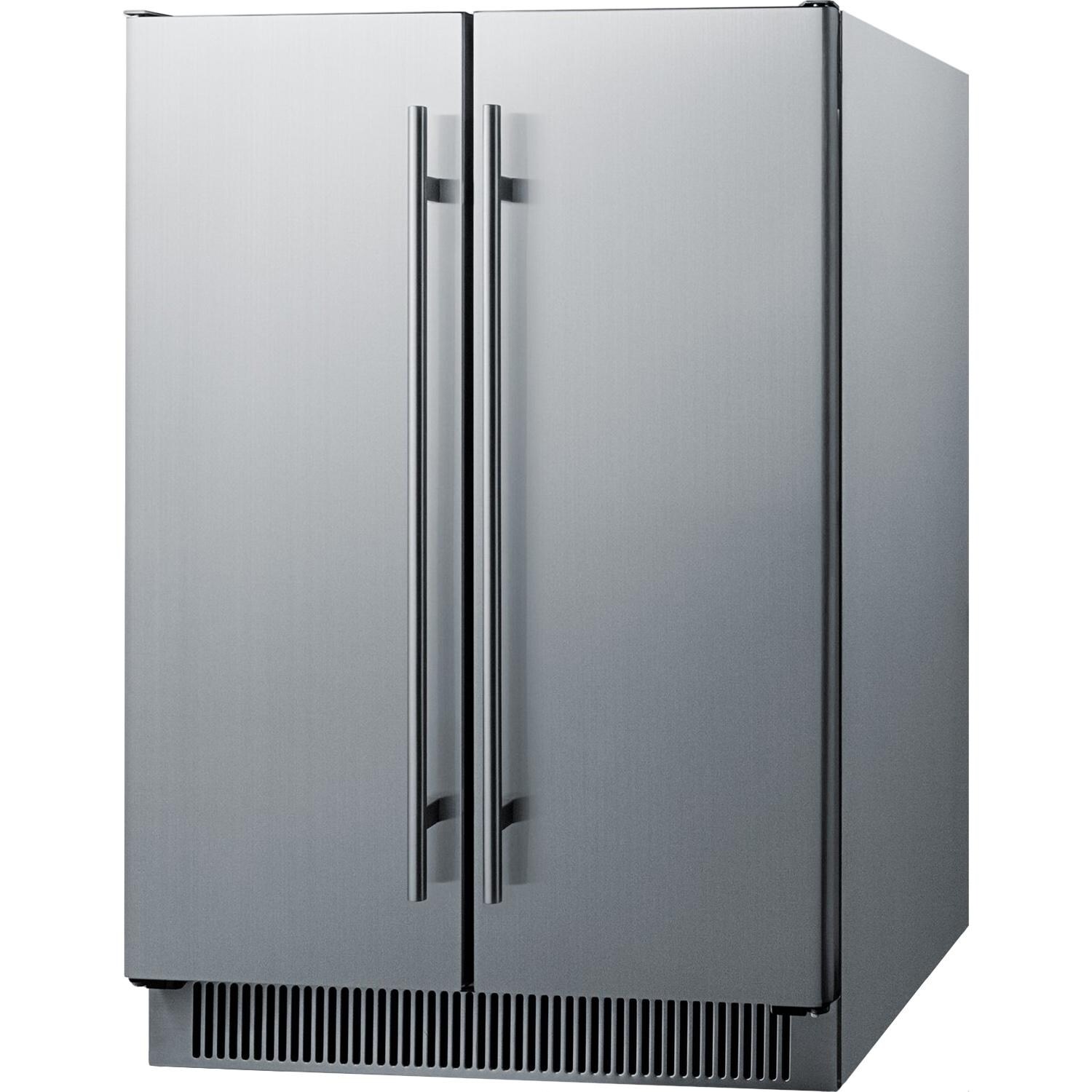 Summit Classic 24-Inch 21 Bottle Dual Zone Wine Cellar / Cooler - Stainless Steel - Angled View thumbnail