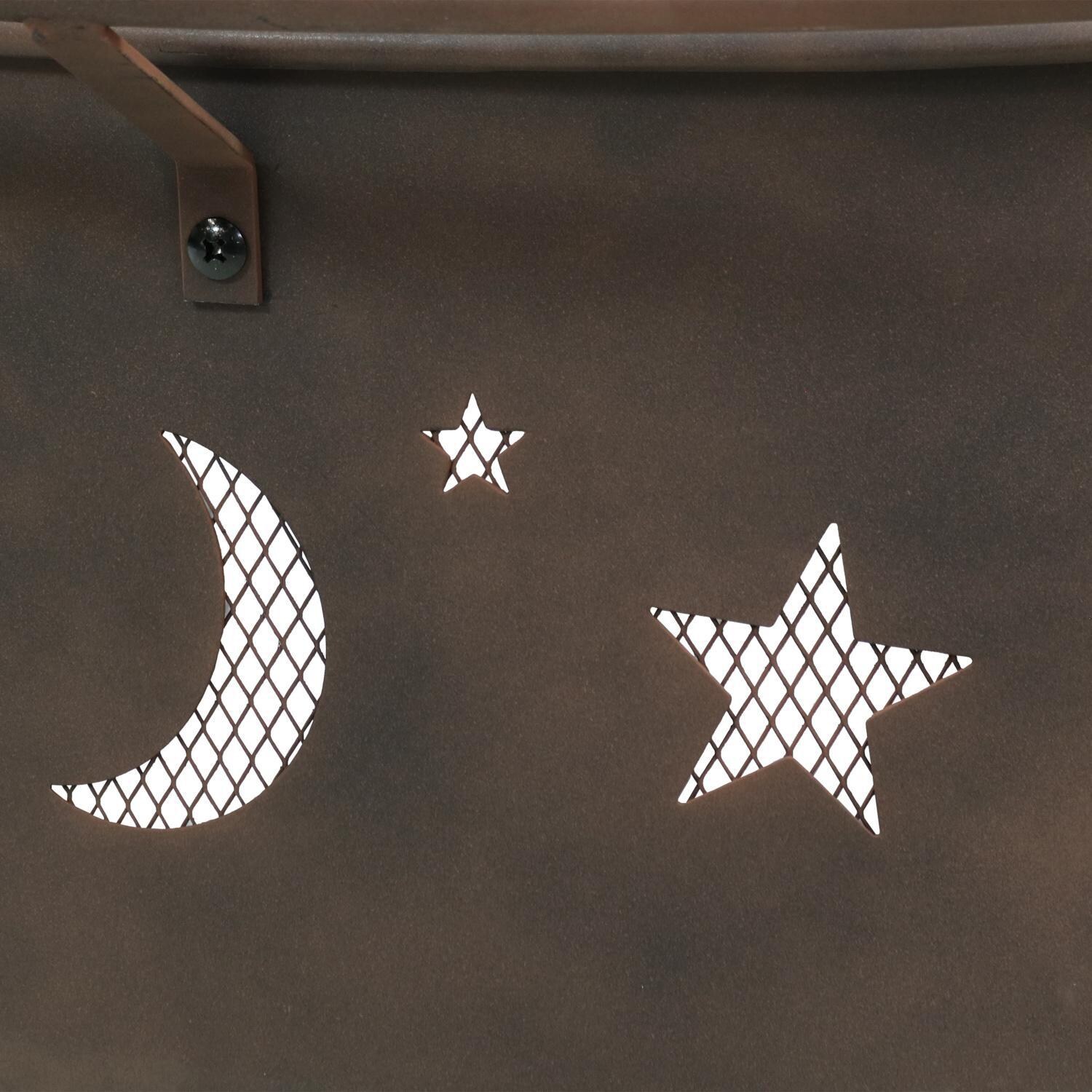 Ultimate Patio 30-Inch Steel Cosmic Wood Burning Fire Pit - Design Detail thumbnail