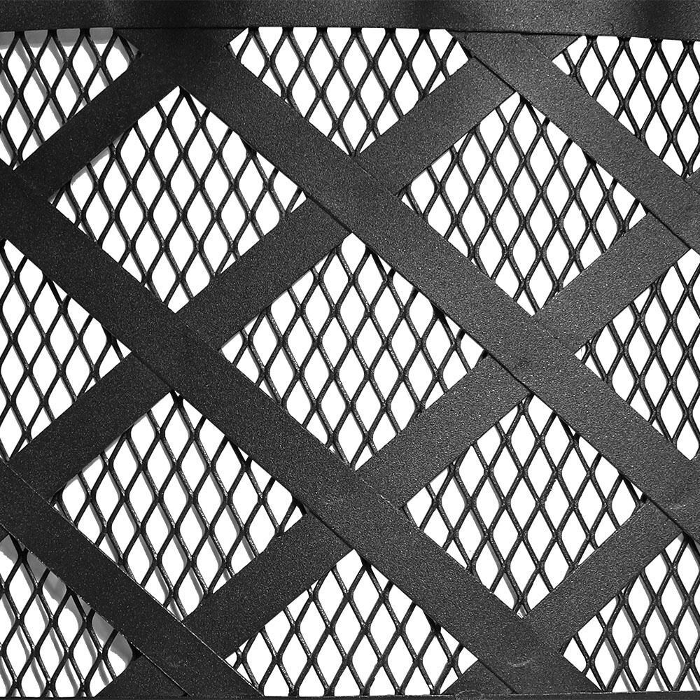 Ultimate Patio 40-Inch Steel Diamond Weave Wood Burning Fire Pit - Design Detail thumbnail