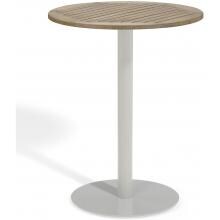 Travira 32 Inch Round Patio Bar Table W/ Tekwood Vintage Top By Oxford Garden image