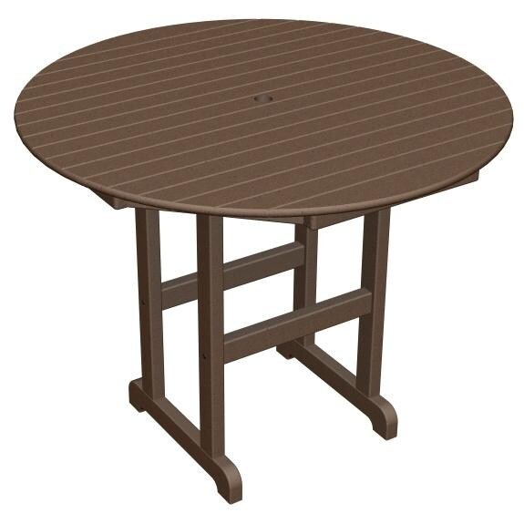 Poly-Wood Recycled Plastic Wood Counter Table - 48 Inch Round