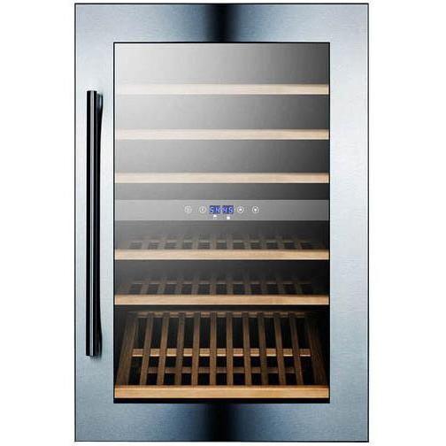 Summit 24-Inch 59 Bottle Built-In Dual Zone Wine Cellar / Cooler - Stainless Steel - VC60D