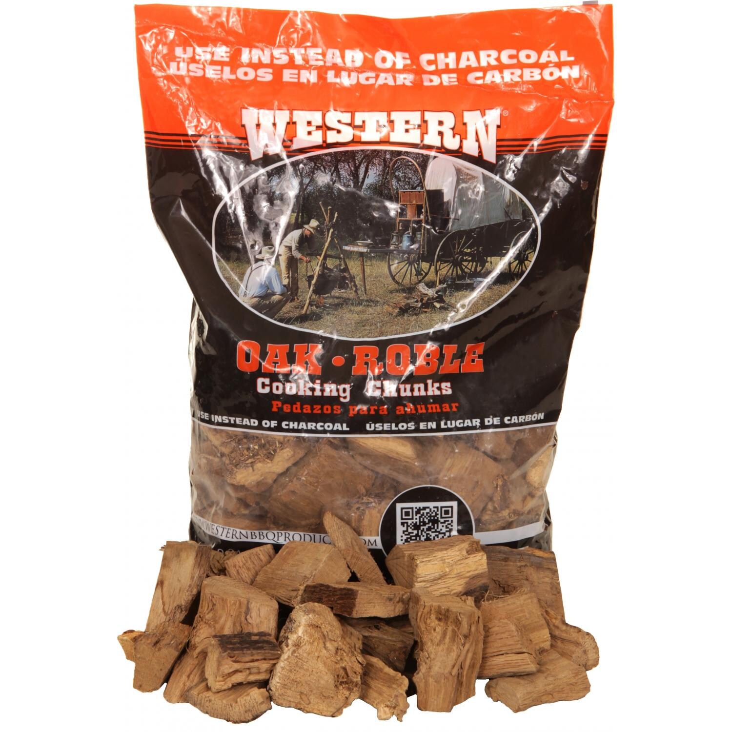 Western Oak BBQ Cooking Chunks (1/3 Cu. Ft.) BBQ Guys