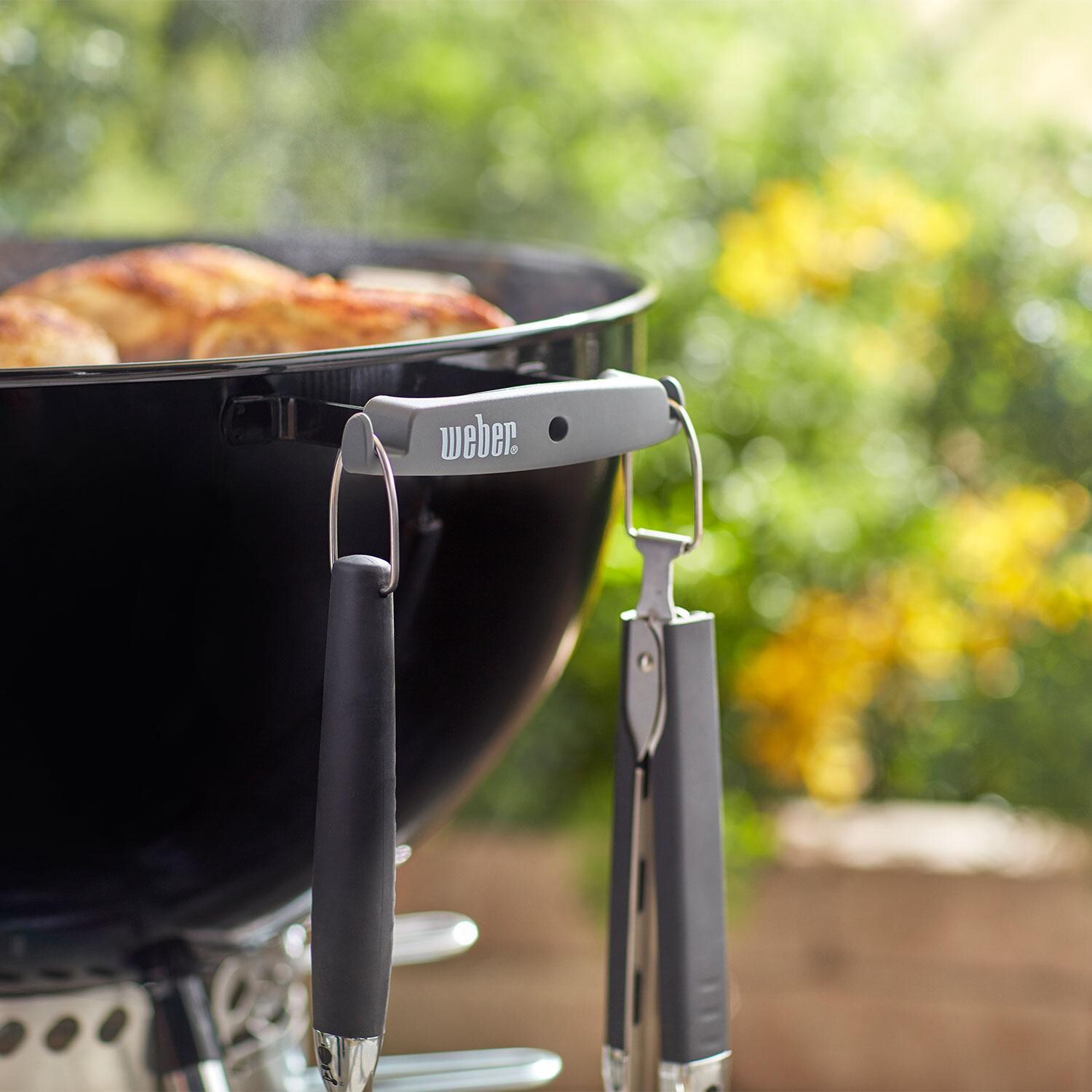 Weber 7478 Kettle Tool Hook Handle - Attached to Grill - Lifestyle thumbnail