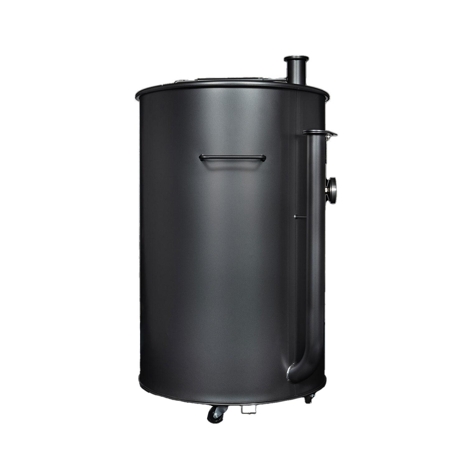 Gateway Drum Smokers 559FC 55 Gallon Charcoal BBQ Smoker - Matte Charcoal - Right Side View - White Background thumbnail