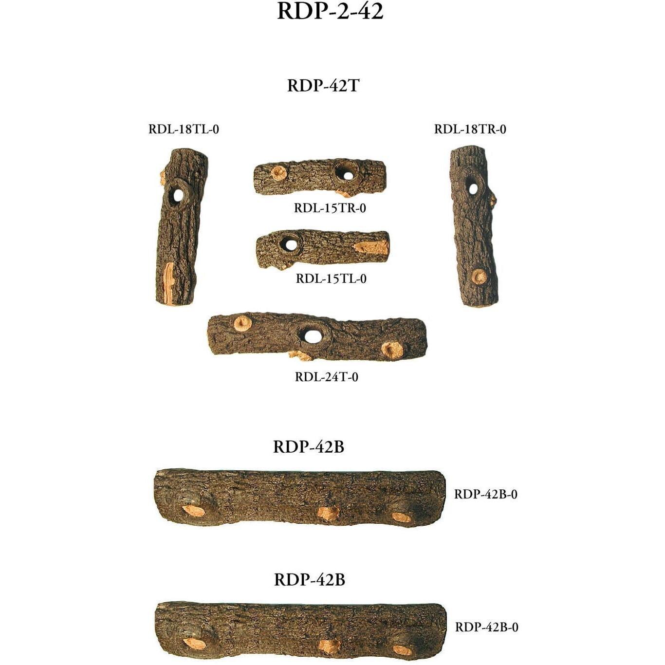 Peterson Real Fyre Golden Oak Designer Plus See-Thru Log Breakdown thumbnail