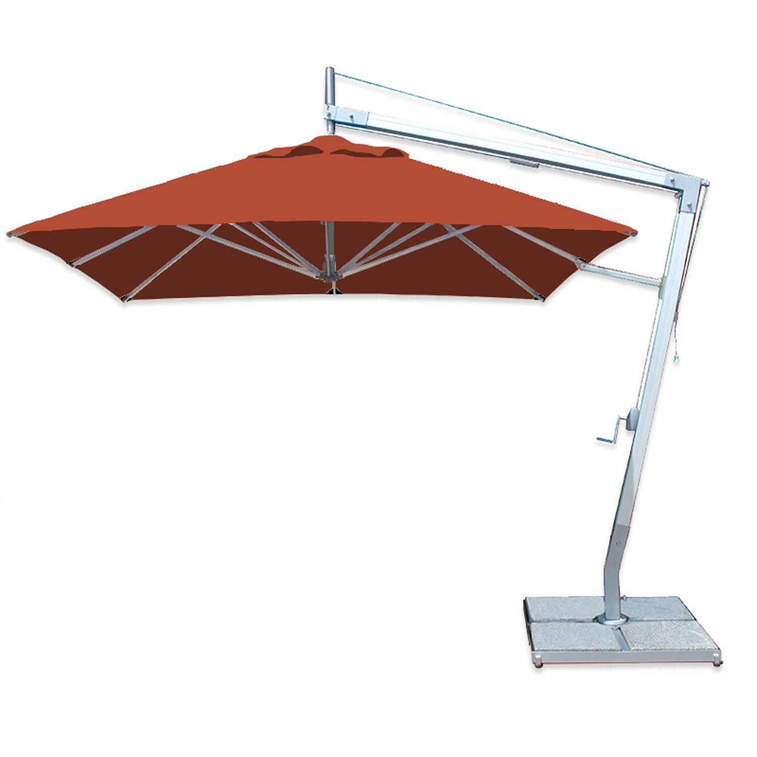 Bambrella Santa Ana 8 1/2 Ft Square Side Pole Umbrella - Terracotta Canopy