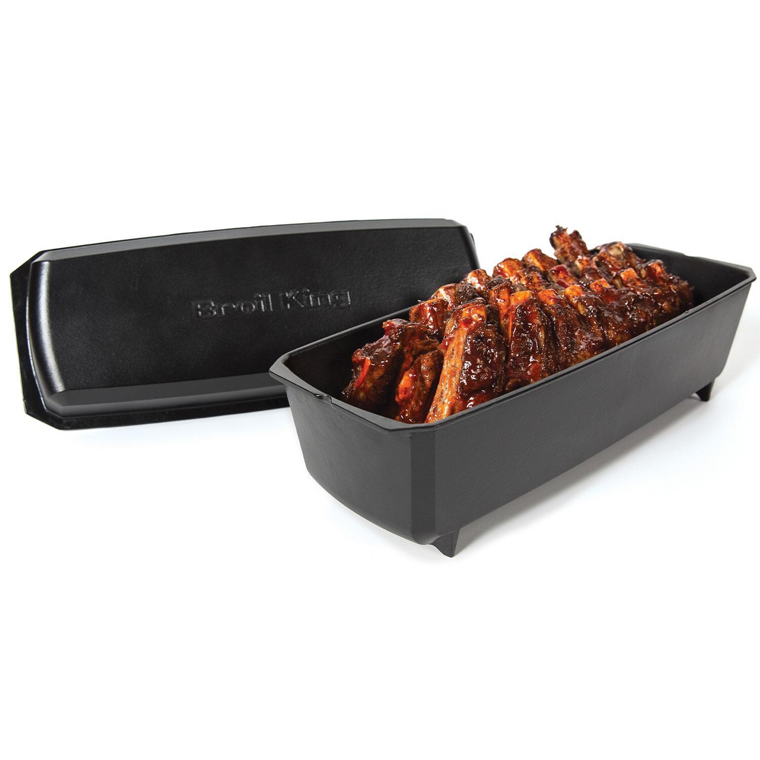Broil King 69615 Cast Iron Rib Roaster - Exterior Lid W/ Ribs - White Background thumbnail