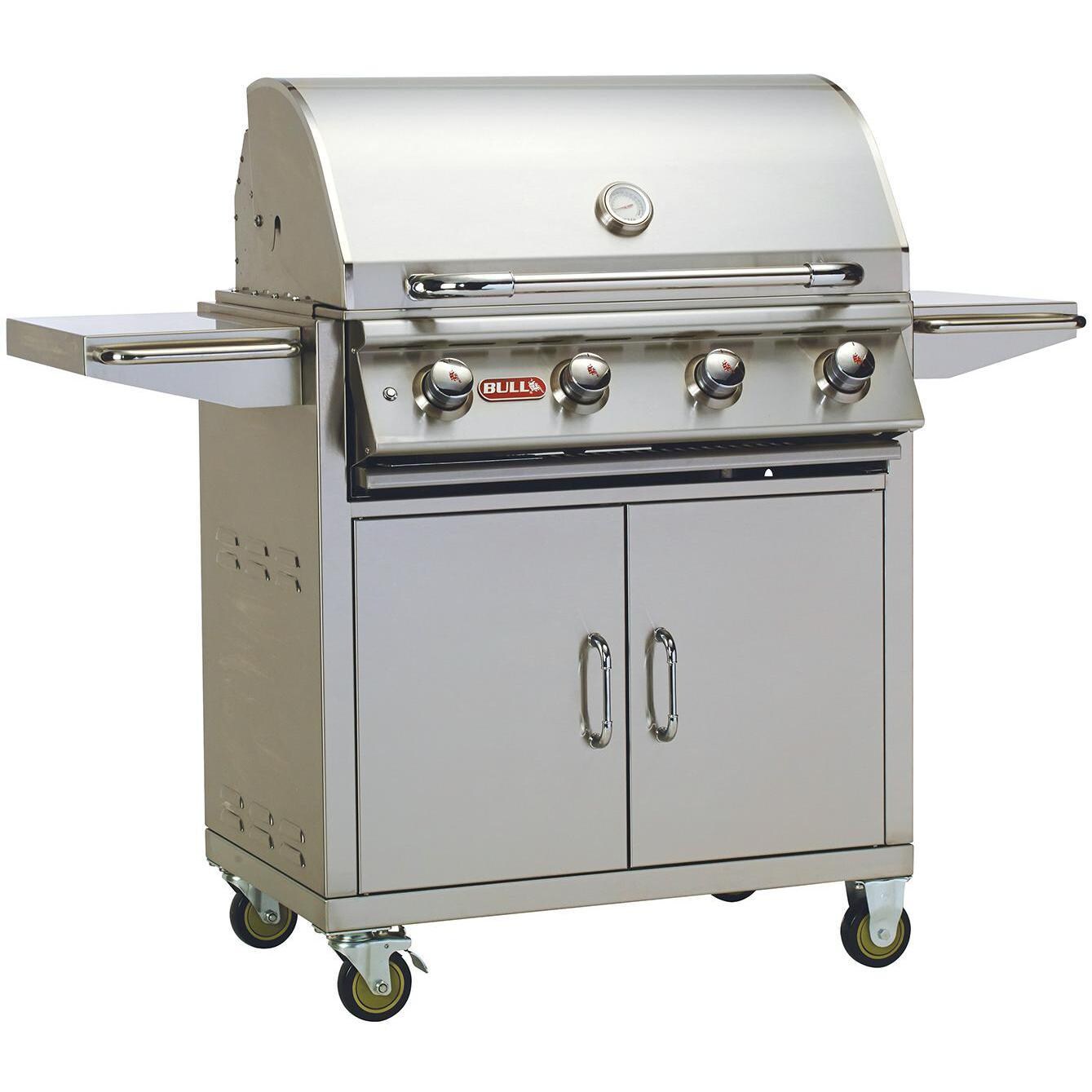 Bull Lonestar Select 30-Inch 4-Burner Propane Gas Grill Cart - 87001