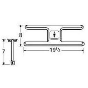 Stainless Steel H Single Burner 10201-72601