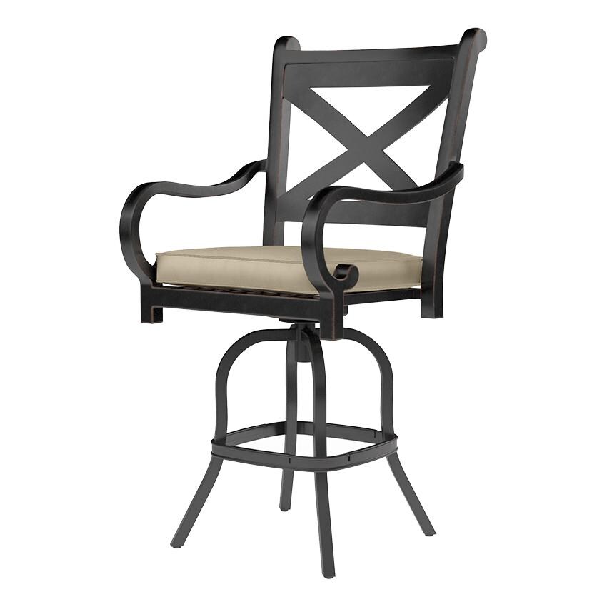 Monterey Counter Height Barstool in Copper/Linen Stone w/ Selt Welt by Sunset West - White Background thumbnail