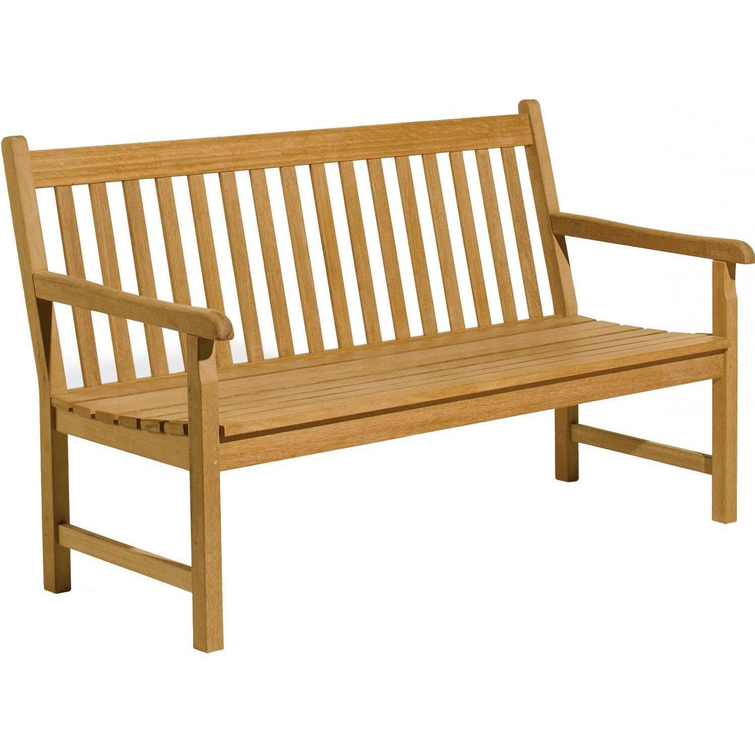 Classic 60 Inch Natural Shorea Patio Bench By Oxford Garden BBQGuys