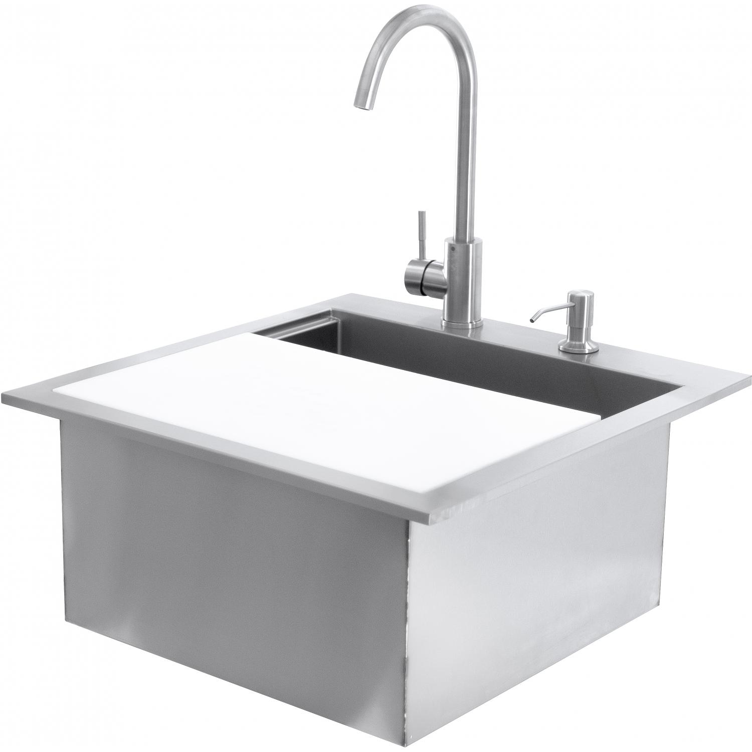 BBQGuys Sonoma Series 21-Inch Outdoor Rated Stainless Steel Drop In ...