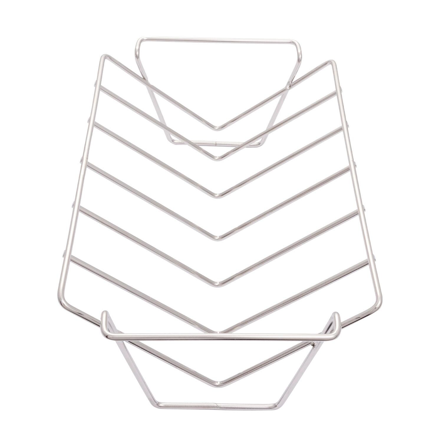 Charbroil 1944364R04 Grill+ Rib & Roast Rack - Side View - Rib Rack - White Background thumbnail