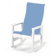 Leeward Supreme MGP Patio Rocking Chair With Sling Seating By Telescope Casual - Textured Snow/Sky