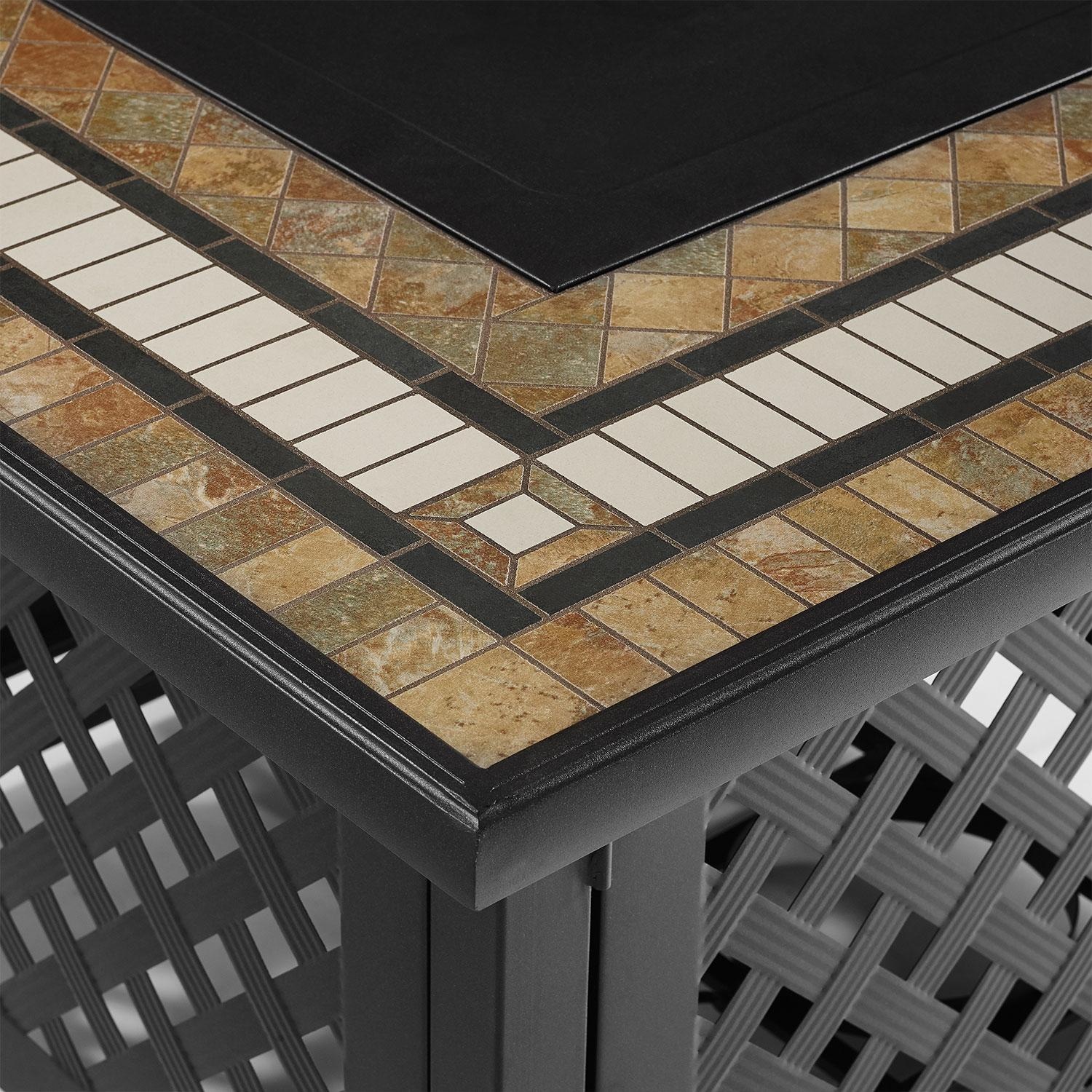 Ultimate Patio UP-92417WB-GY 6Pc Wicker Outdoor Sofa Set in Gray - Steel Table Top - Detail thumbnail