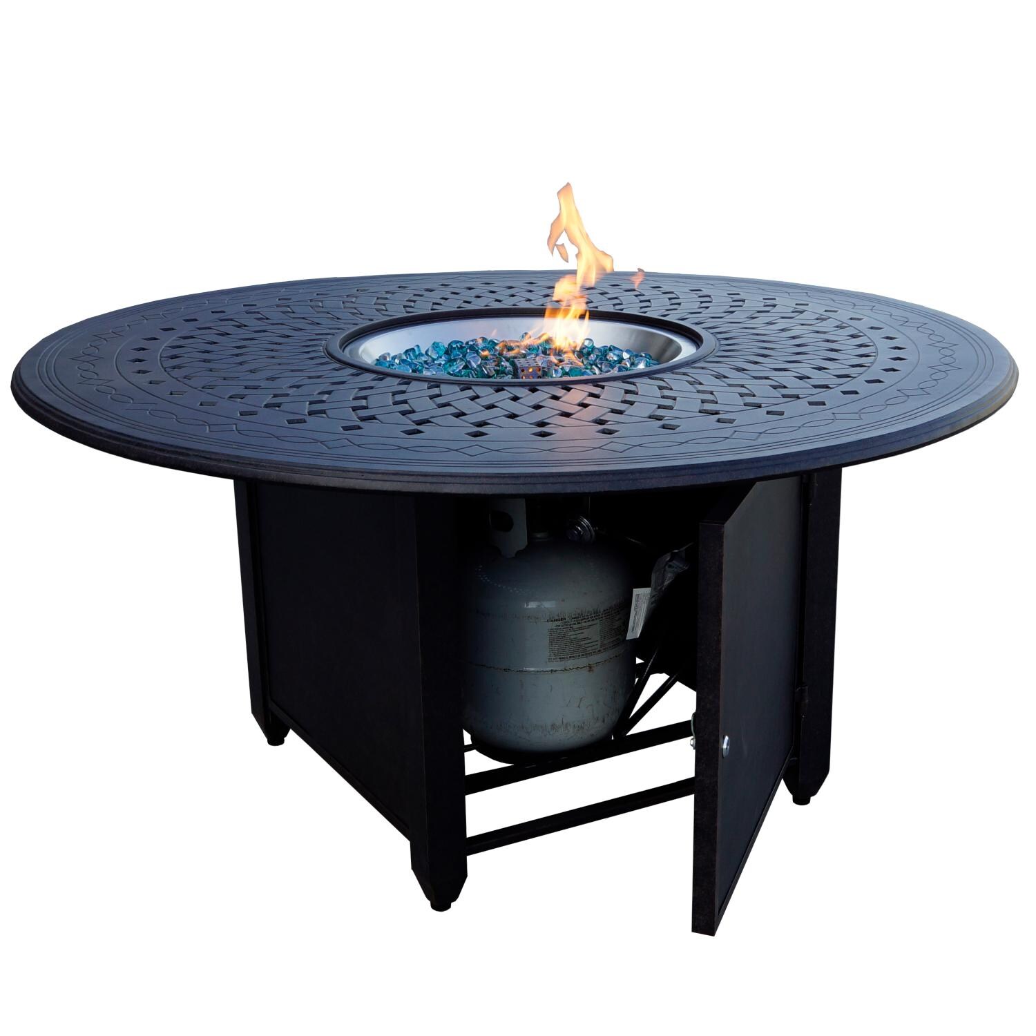 Darlee DL707-7PC-AC26GD Elisabeth Cast Aluminum Fire Pit Table thumbnail