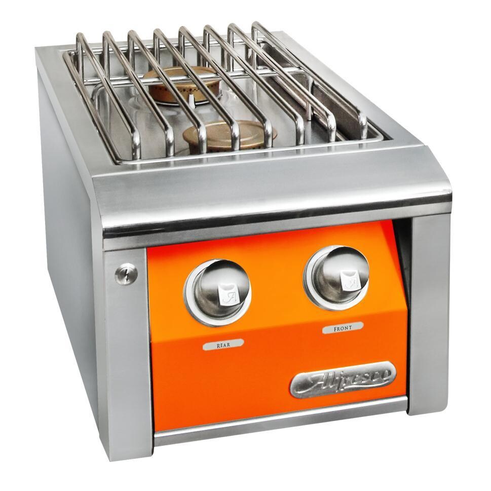 Alfresco Natural Gas Double Side Burner For Built-In Grills in Luminous Orange - AXESB-2-NG-S2005
