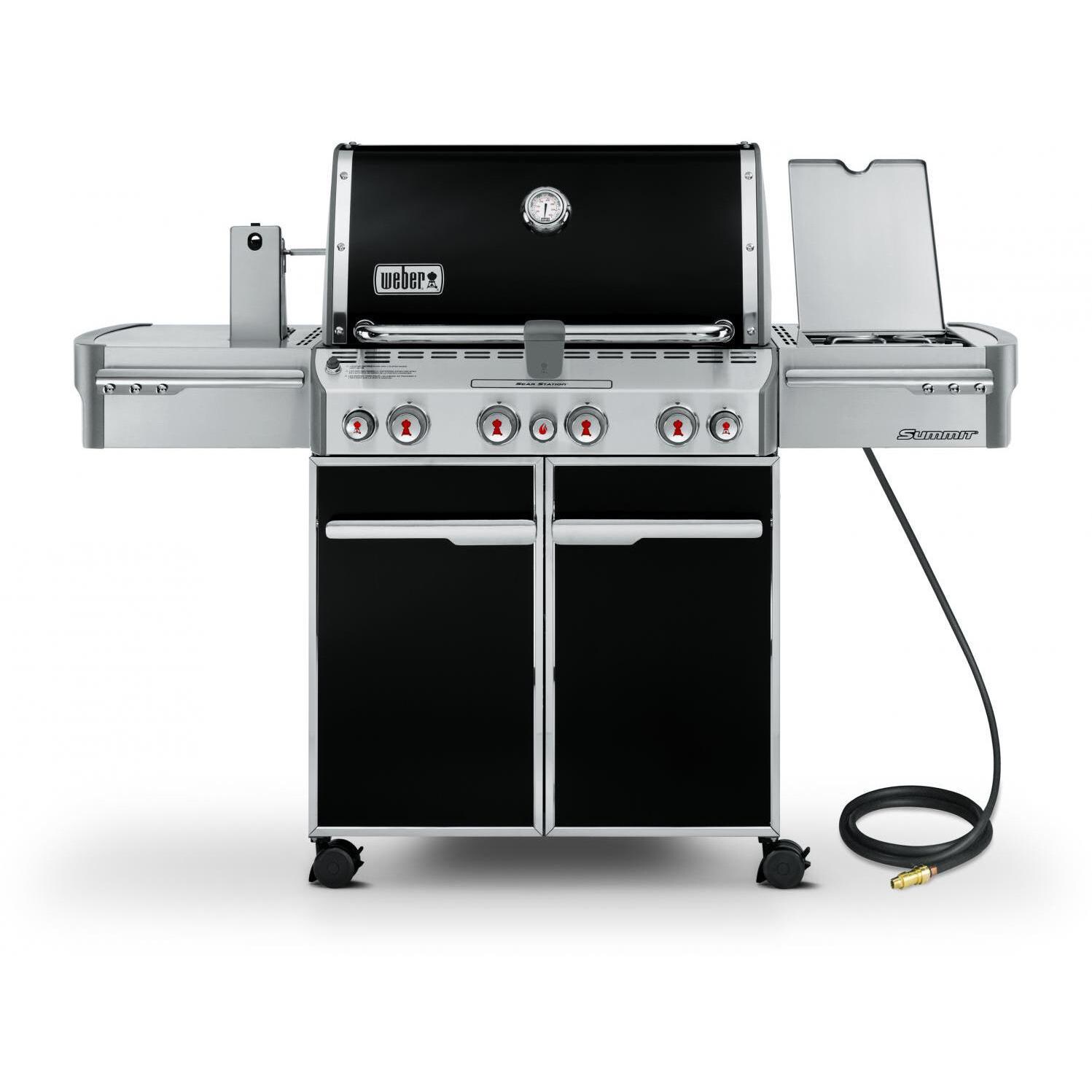 Weber Summit E-470 Natural Gas Grill With Rotisserie, Sear Burner & Side Burner - Black - 7271001