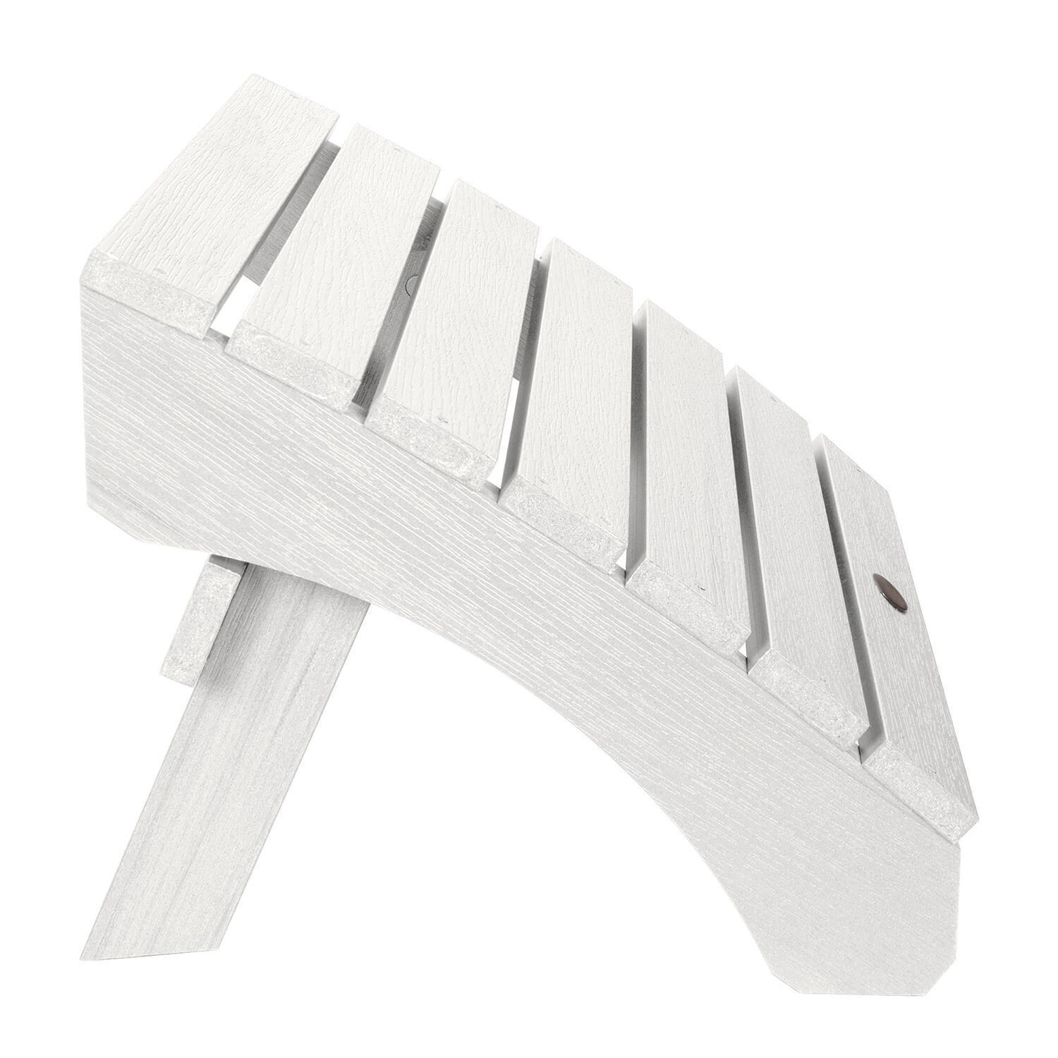 Lakeview Folding Adirondack Ottoman - White - Side View thumbnail