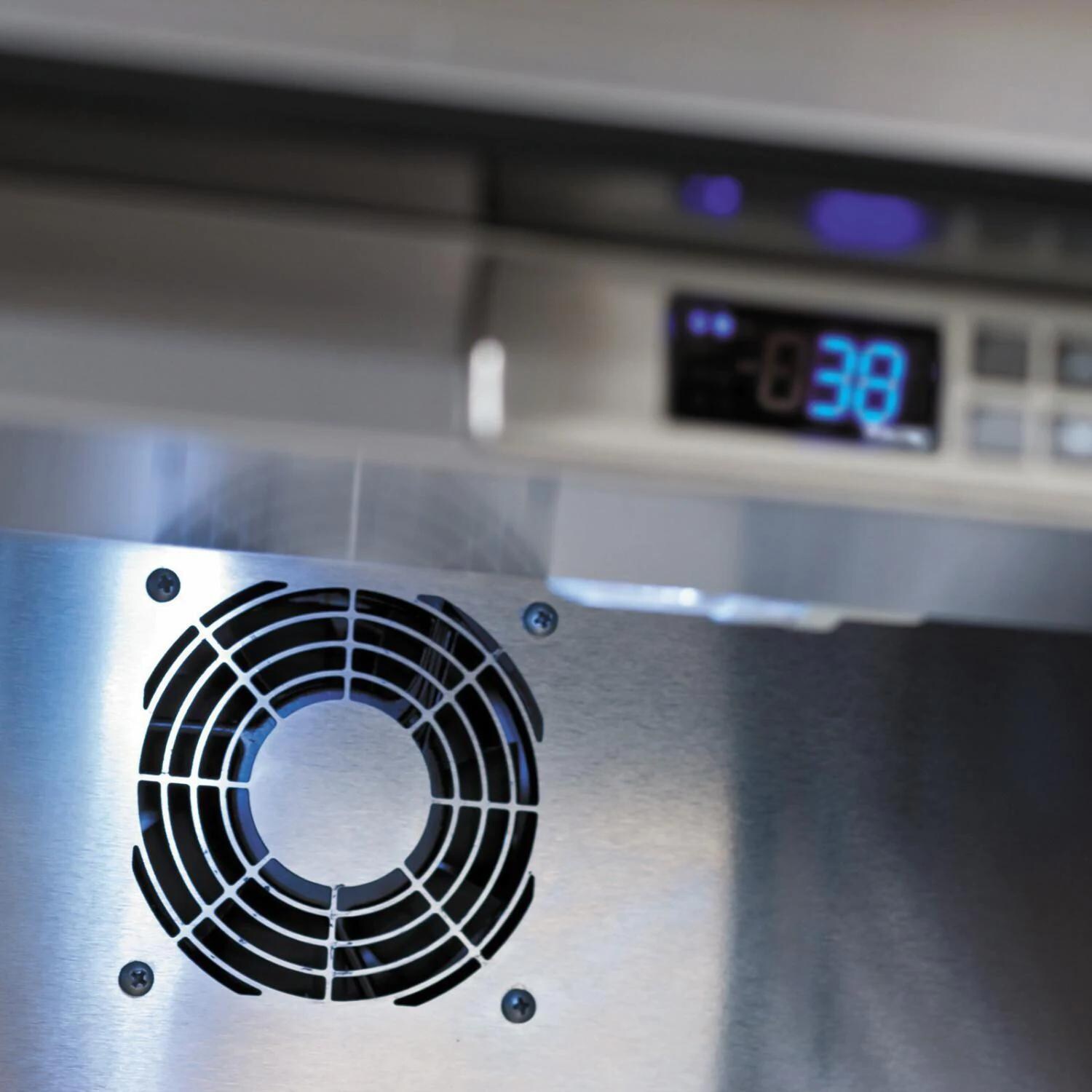 Viking VCWB301RSS Professional 30-Inch 150 Bottle Right Hinge Triple Zone Wine Cellar - Fan and Control Panel thumbnail