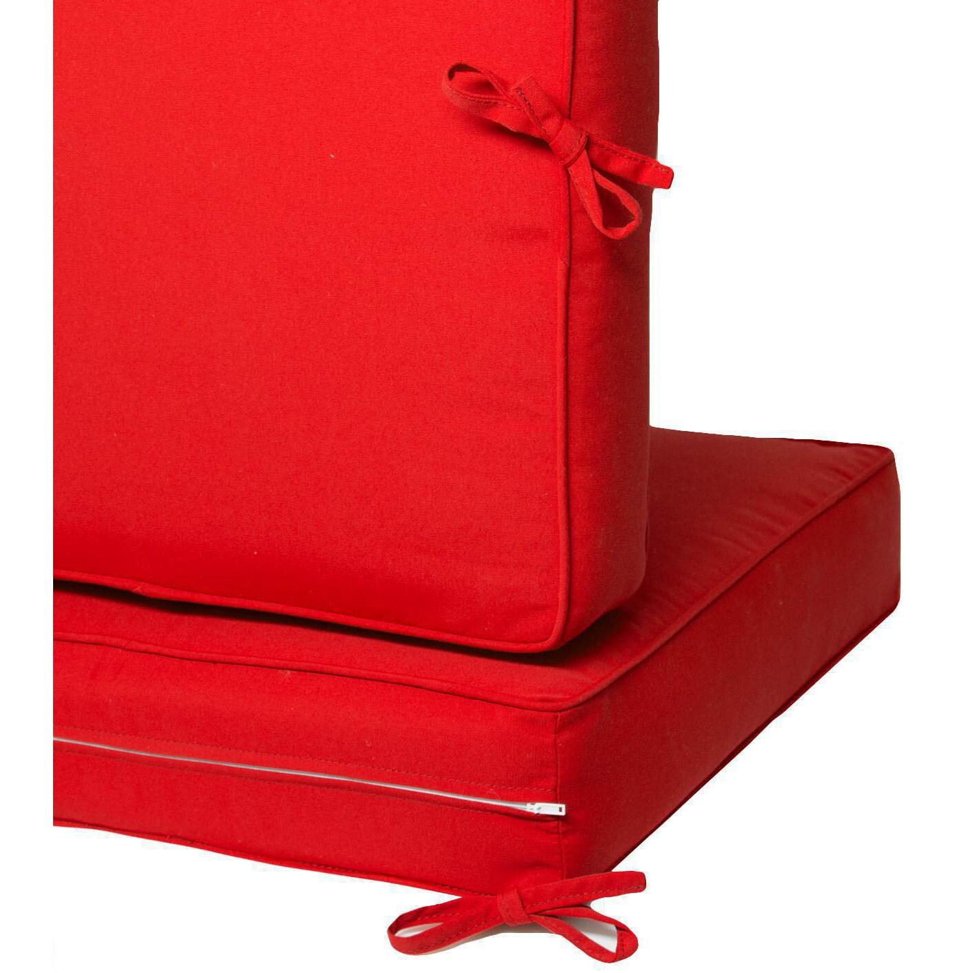 Small Replacement Club Chair Cushion Set With Piping - Zipper and Tie Detail thumbnail