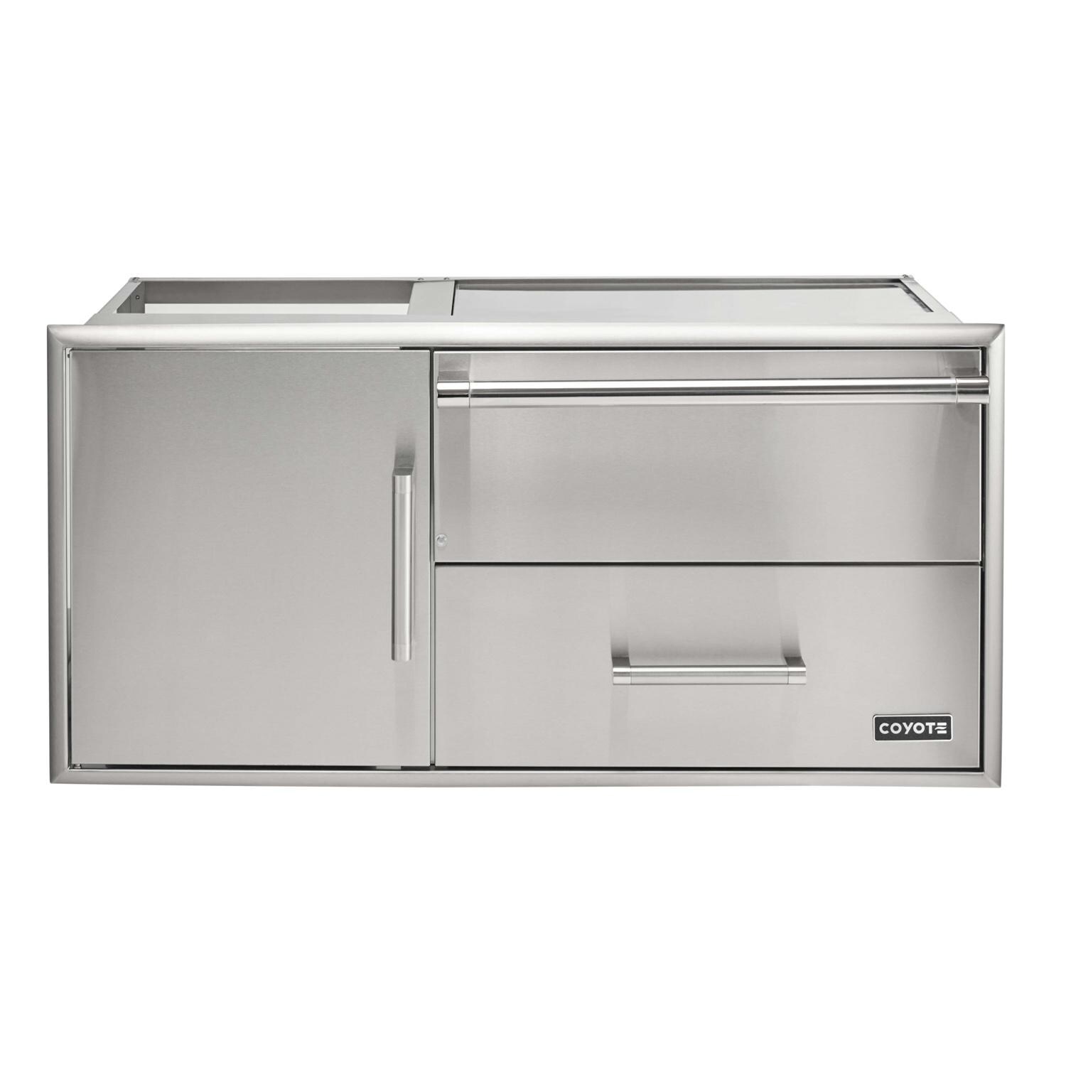 Coyote Outdoor Living C3-CDWD 42 Inch Warming Drawer & Door Combo - Front - White Background thumbnail