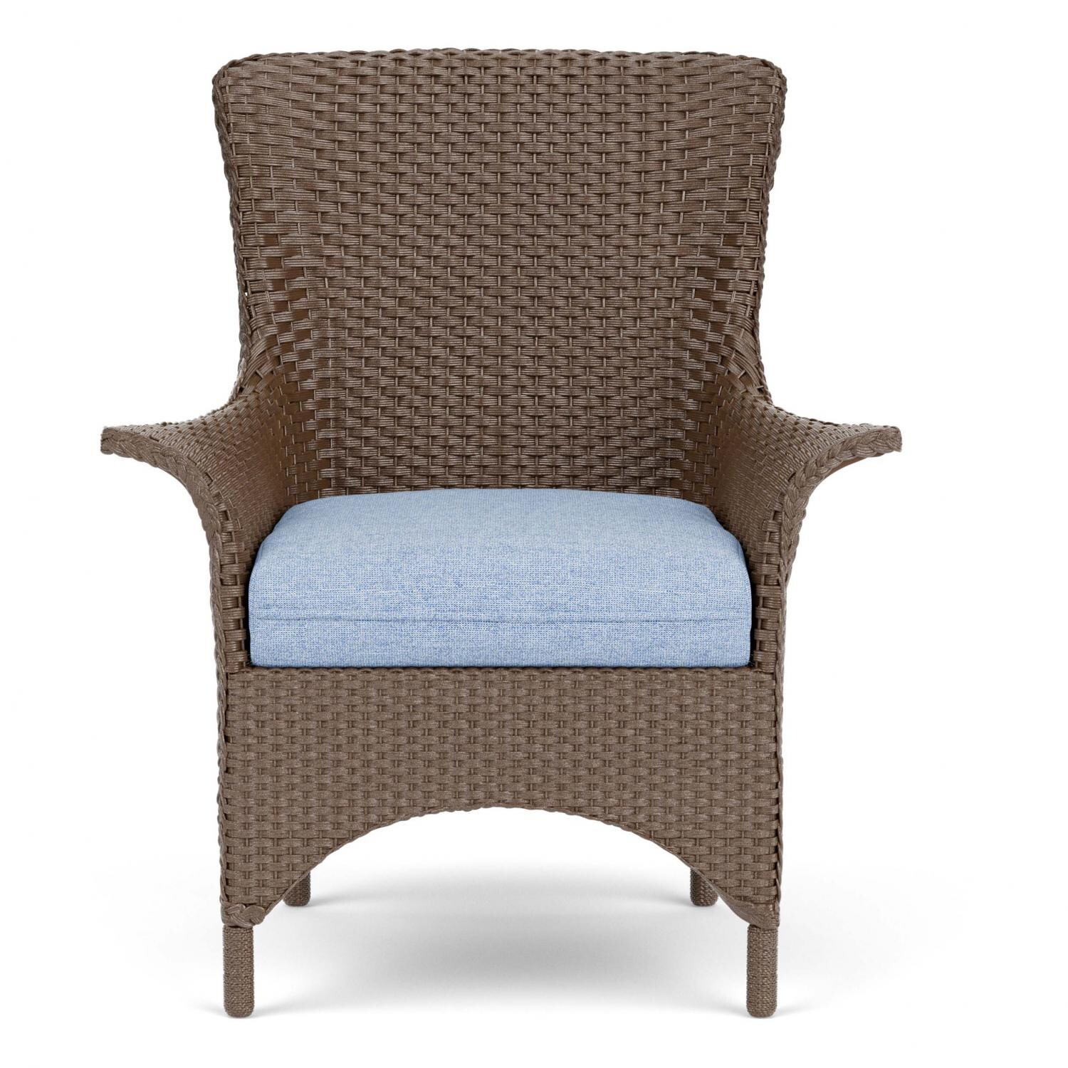 Mandalay Wicker Dining Arm Chair in Bark/Demo Skyway By Lloyd Flanders