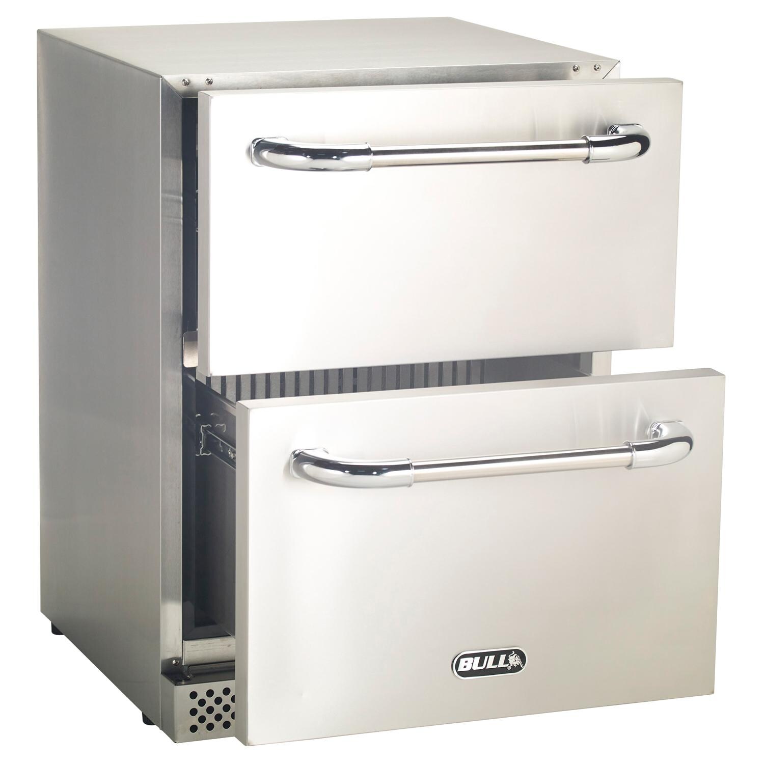 Bull 17400 Premium 24-Inch 5 Cu. Ft. Outdoor Rated Refrigerator Drawers - Drawers Open thumbnail