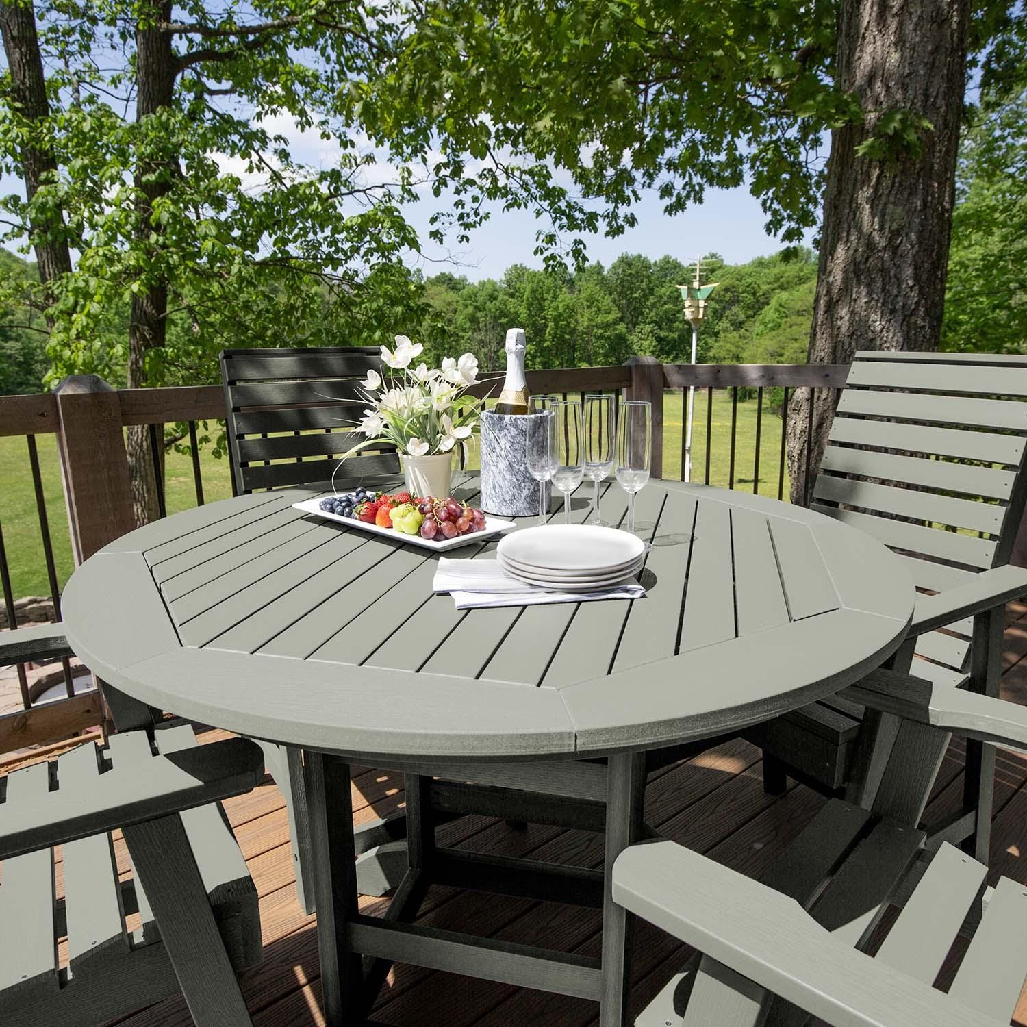 Elm Pointe 5 Pc Set Recycled Plastic Counter Height Dining Set In Eucalyptus By Lakeview - Detail thumbnail