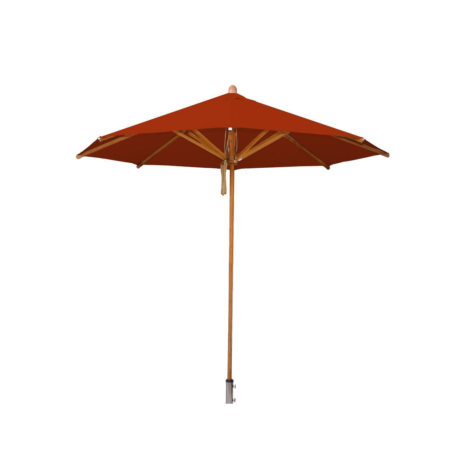 Bambrella Levante 8 1/2 Ft. Round Market Umbrella - Terracotta Canopy