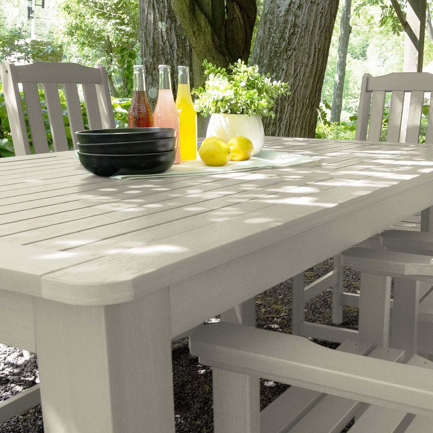 Hart Lane 7 Pc Rectangular Counter Height Dining Set in Whitewash By Lakeview Outdoor Designs - Detail thumbnail
