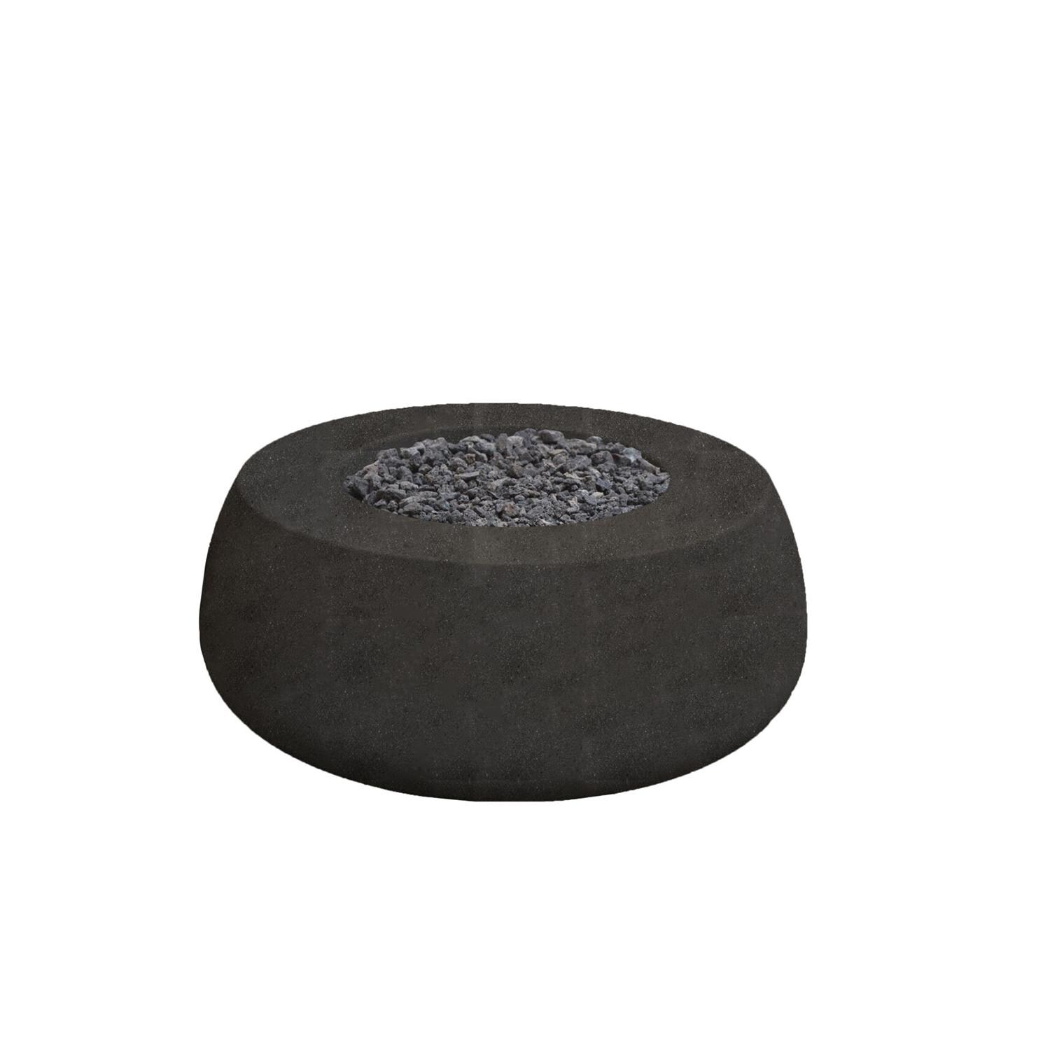 Lakeview SCPH-721-2LP Balance Way 42 Inch Propane Round Fire Pit Table - Ebony - White Background thumbnail