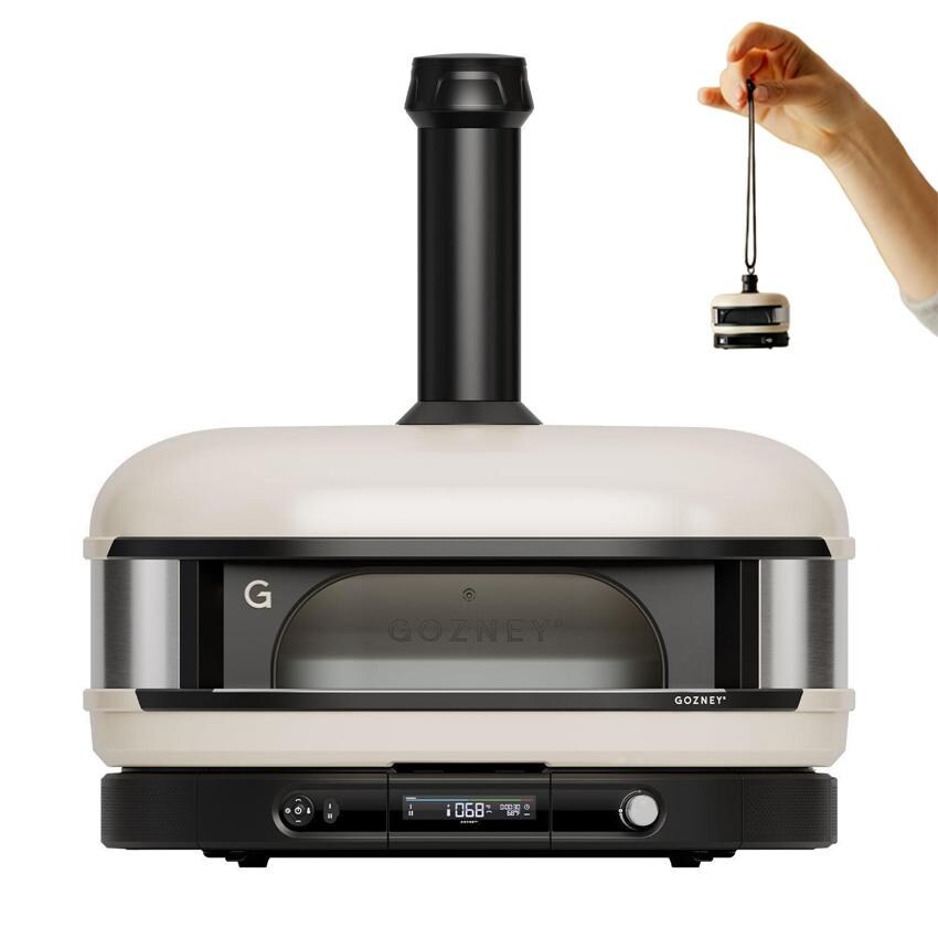 Gozney GMPBNUS1825 Dome XL Gen 2 Propane Pizza Oven - Bone - Shown w/ Holiday Ornament - White Background thumbnail