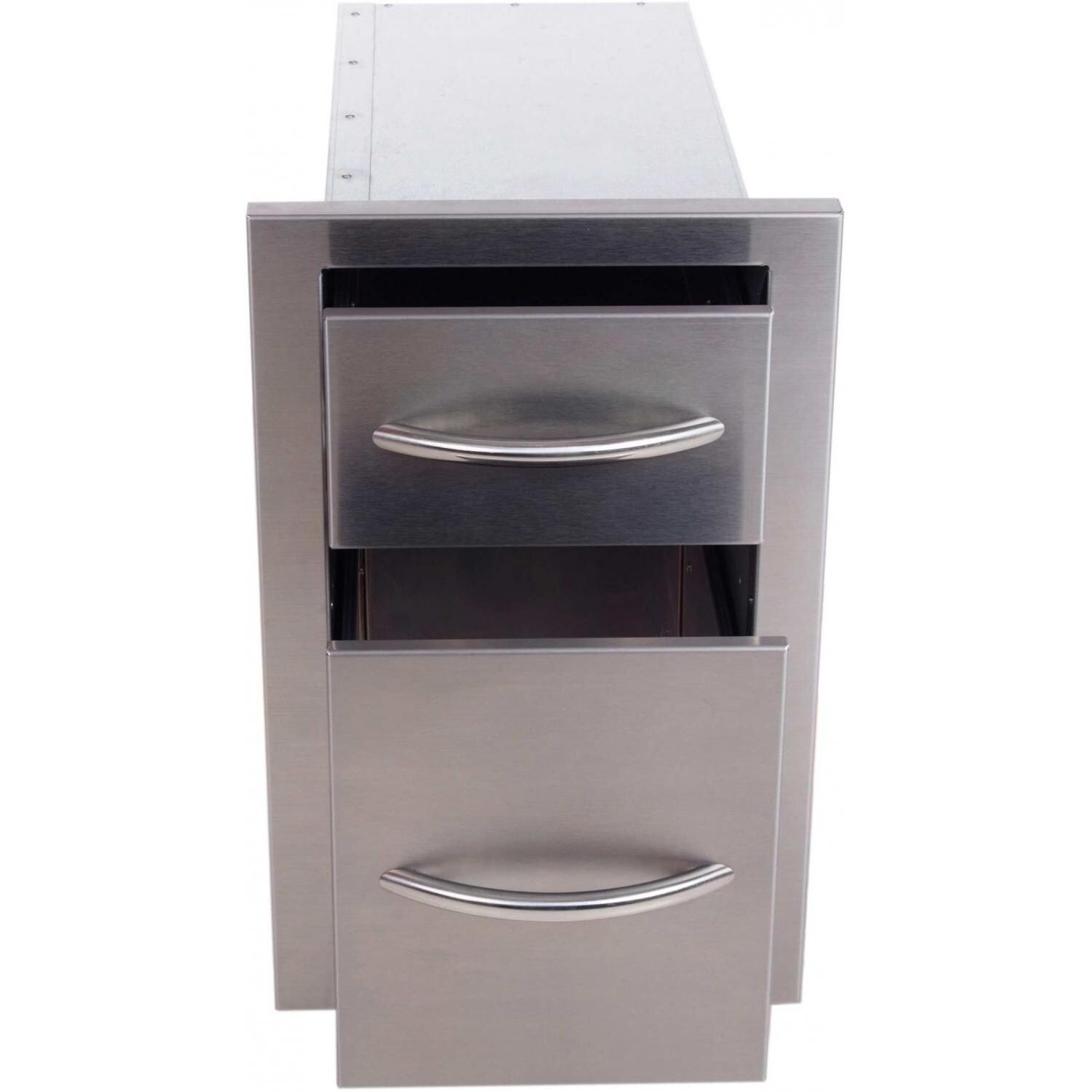 Cal Flame Stainless Steel 2 Drawer Storage - Over View thumbnail