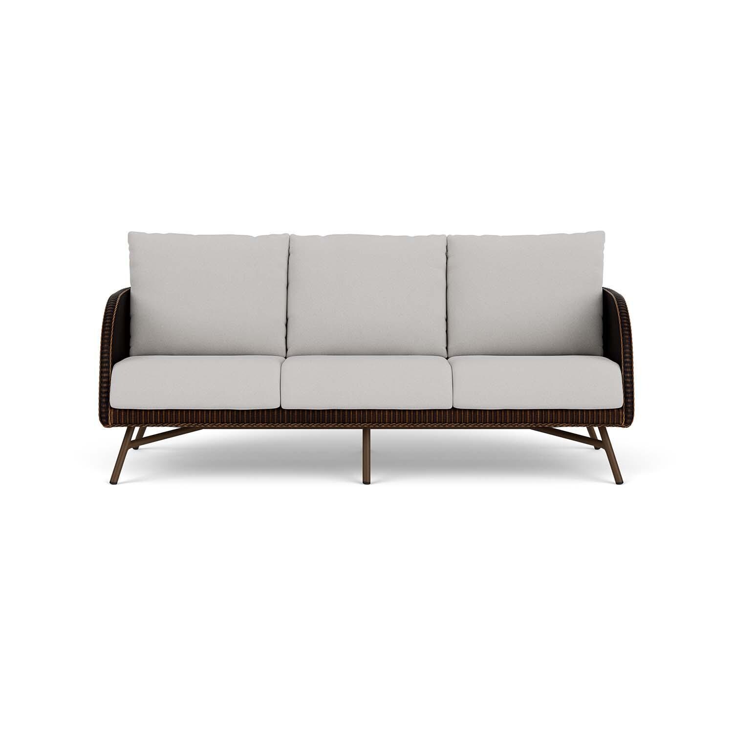 Essence 3 Person Wicker Sofa in Mink/Tundra Dove By Lloyd Flanders