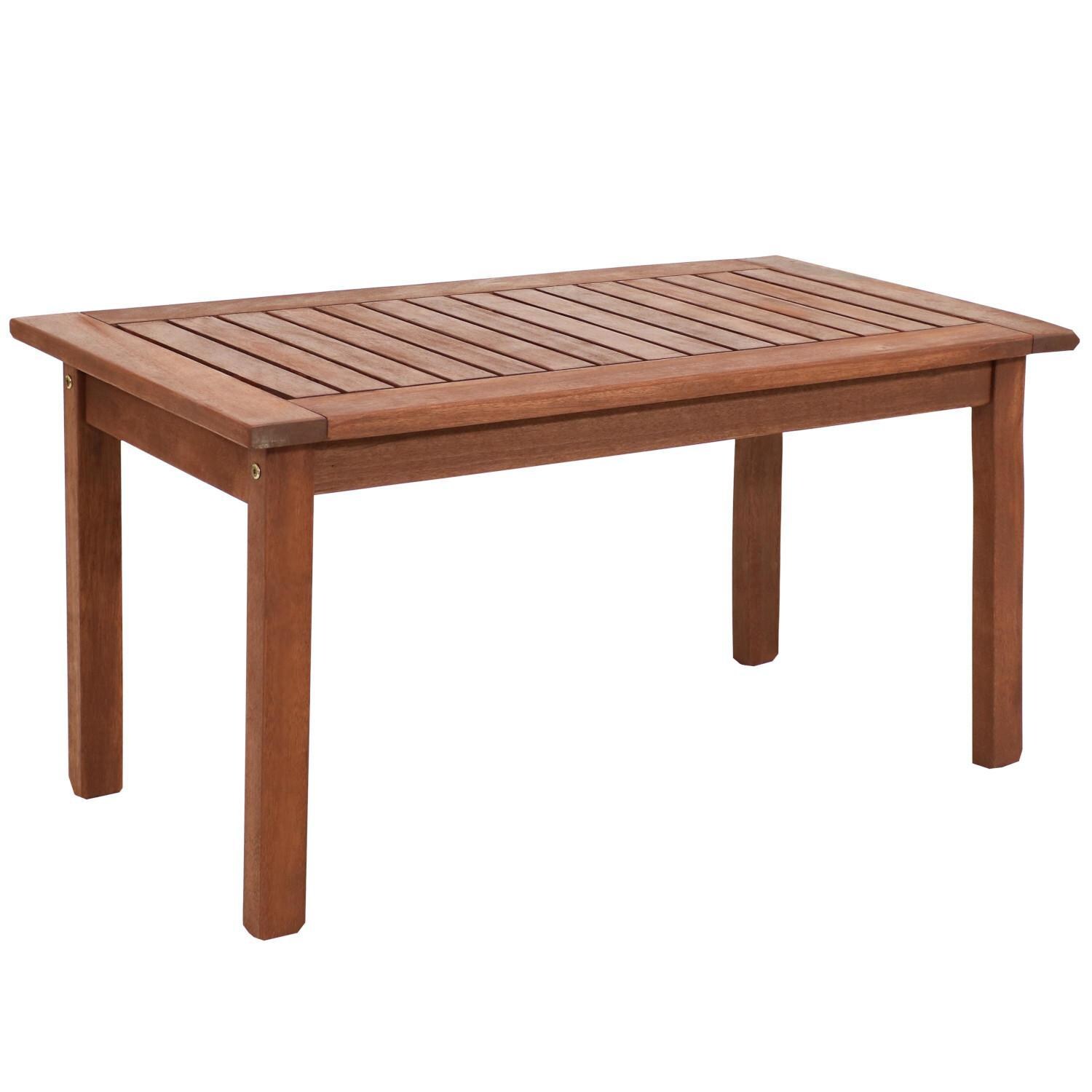 Ultimate Patio 35 1/2 X 17 3/4-Inch Meranti Wood Rectangular Coffee Table W/ Teak Oil Finish - Full View thumbnail