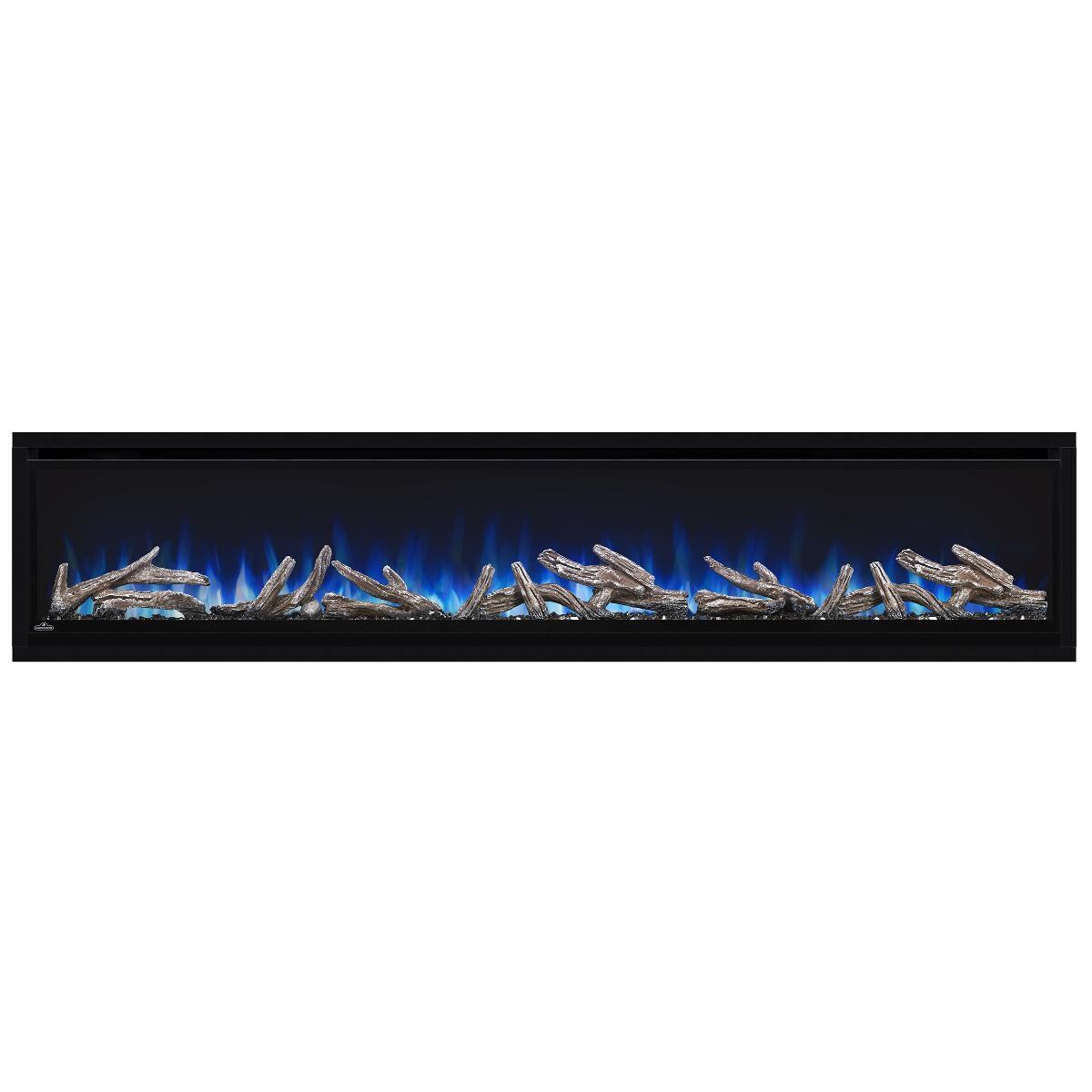 Napoleon NEFL74CHD 74-Inch Alluravision Deep Wall Mount Electric Fireplace - Logs- Blue Embers - Multi-Color Flames thumbnail