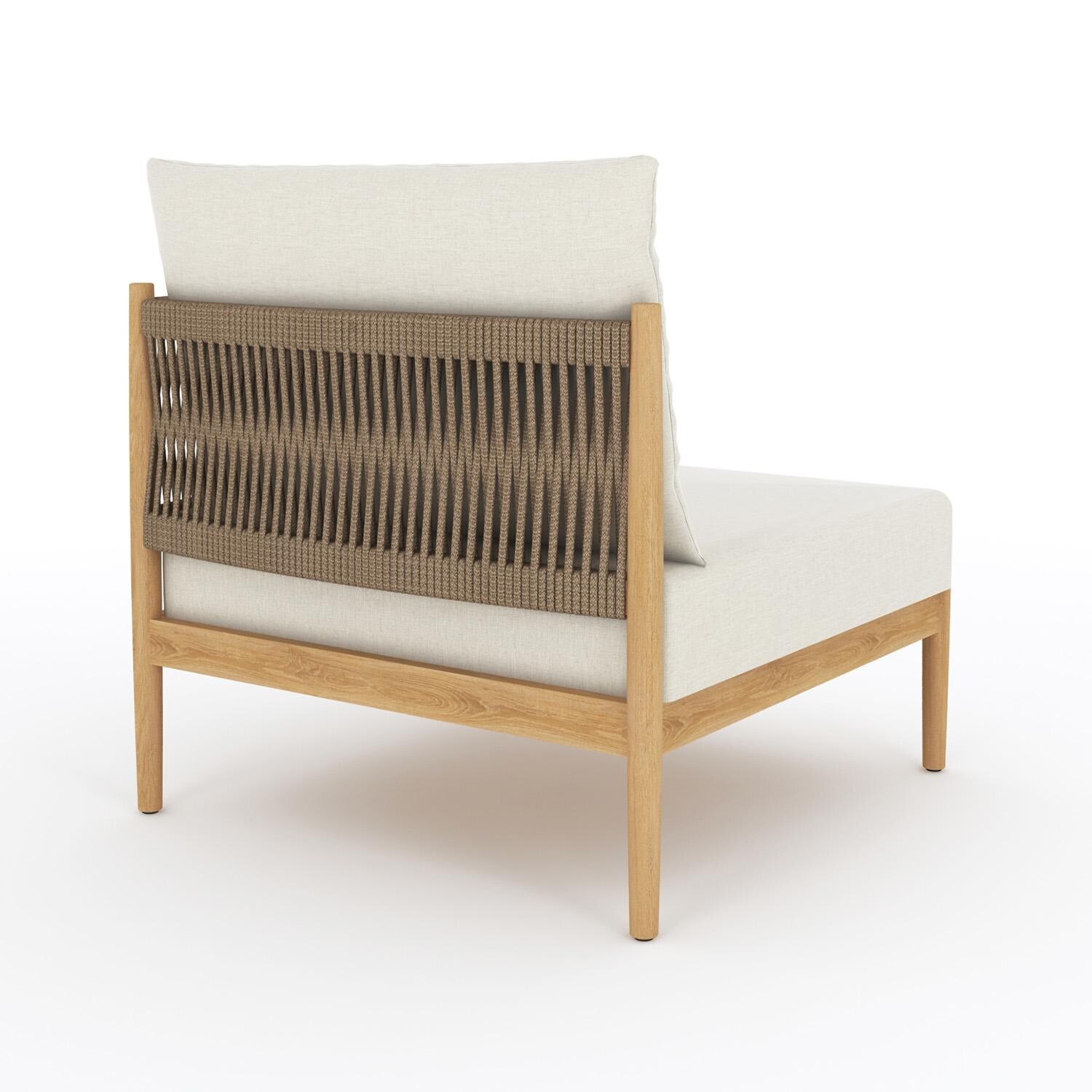 Royal Teak Collection SLARM San Lucas Teak Sectional Arm Chair - Right Arm Back Angled - White Background thumbnail