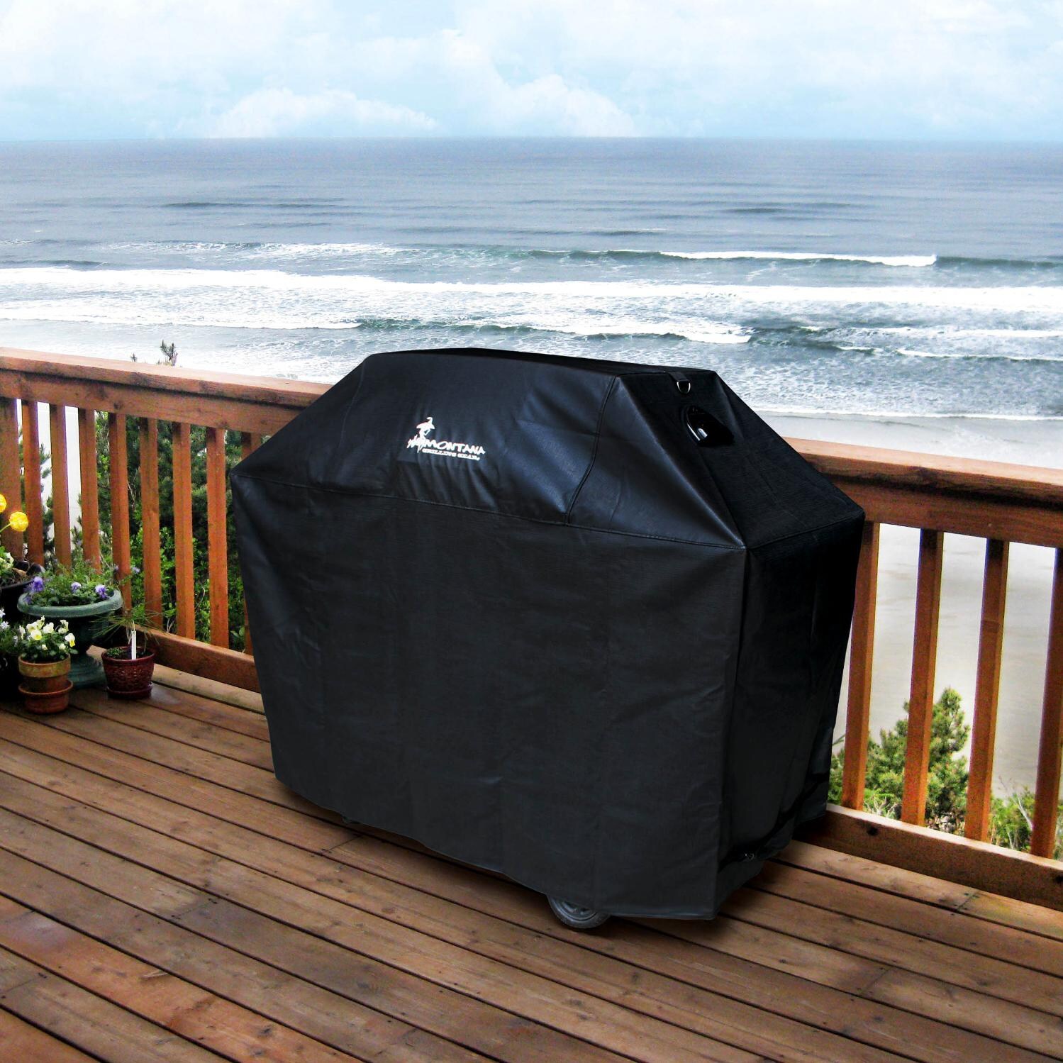 Medium Heavy Duty Polyester Vinyl Innerflow Grill Cover - On the Deck thumbnail