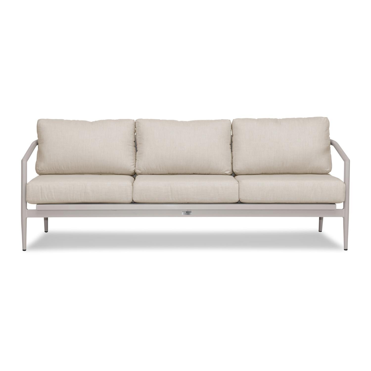 Lakeview Midnight Cove 5 Pc Aluminum Sofa Seating Set in Urban Stone/Cast Silver - Sofa - White Background thumbnail