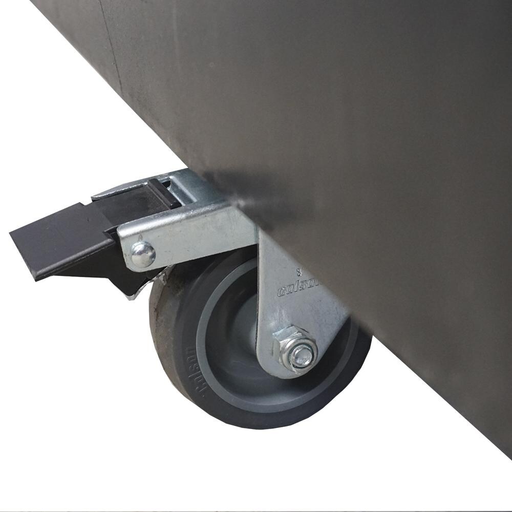 Ecojet by Joape LVP-030403 Cyclone Reservoir 18-Gallon Outdoor Misting Fan - Black - Front Locking Wheel thumbnail