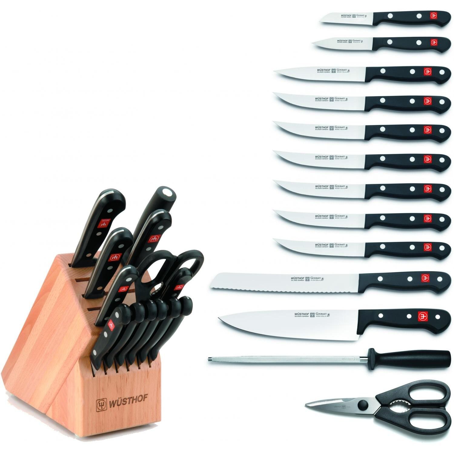 Wusthof Gourmet 14-Piece Knife Block Set - Natural - 9314