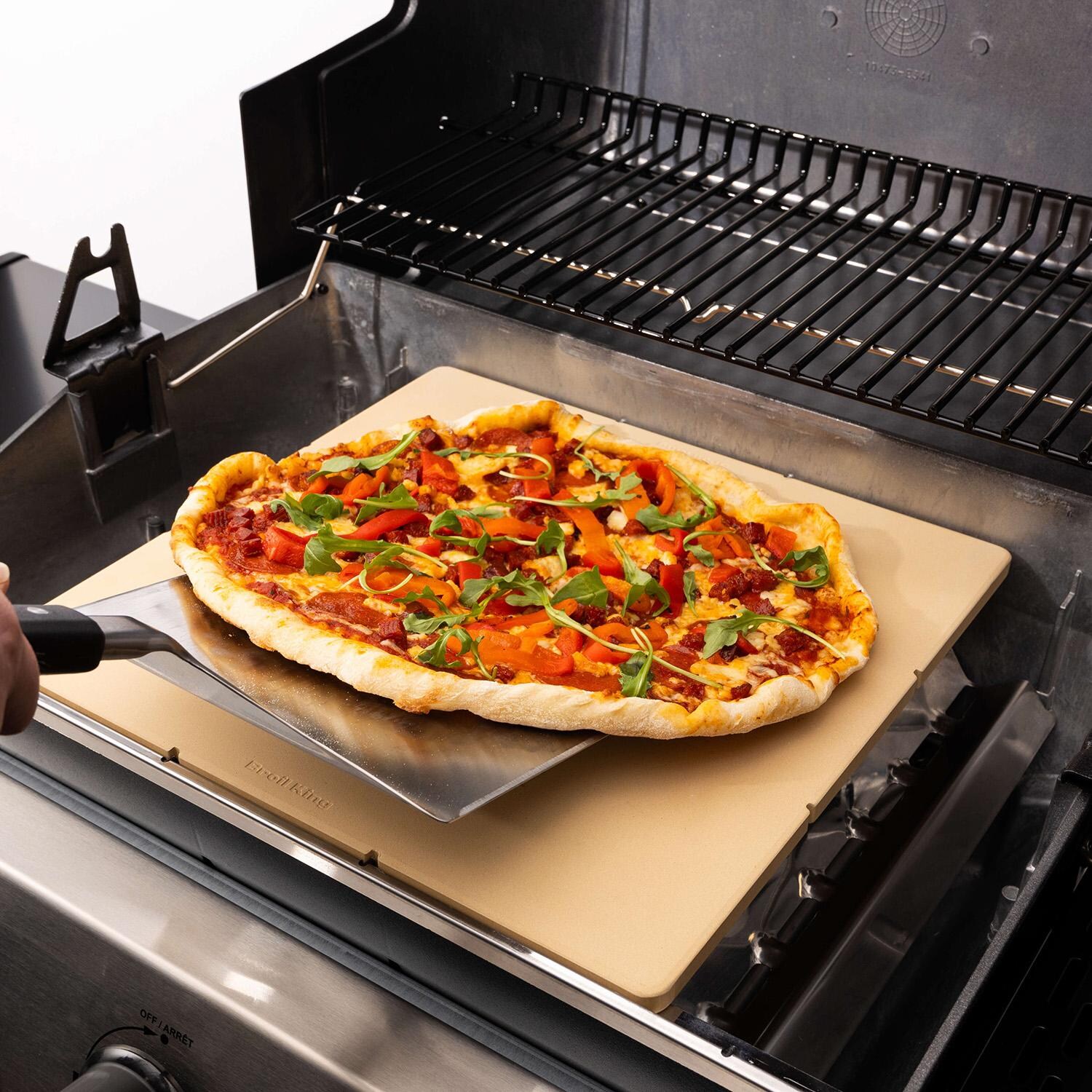 Broil King Monarch/ Royal Pizza Stone - 69821 - Cooking Pizza - Lifestyle thumbnail