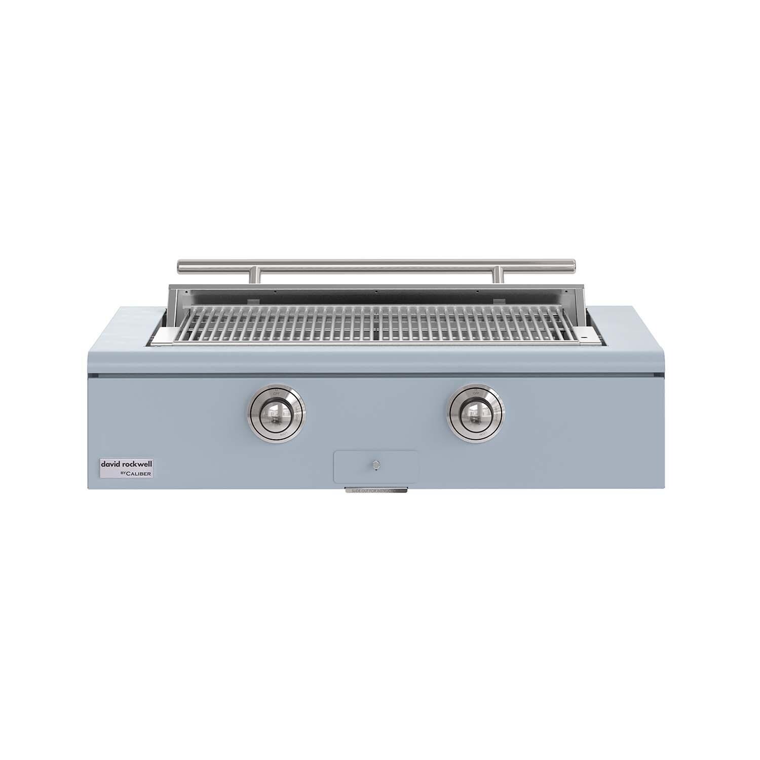Caliber CRG-42BL00-A-152-H02 42-in Propane Built-In Rockwell Grill - Bluestone w/ Chrome Hardware - White Background thumbnail