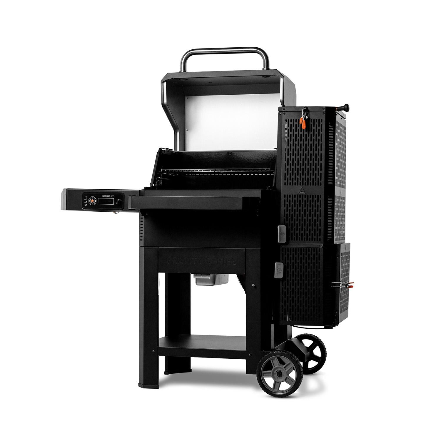 Masterbuilt MB20041023 Gravity Series 600 Digital Charcoal Grill + Smoker - Angle Left - White Background