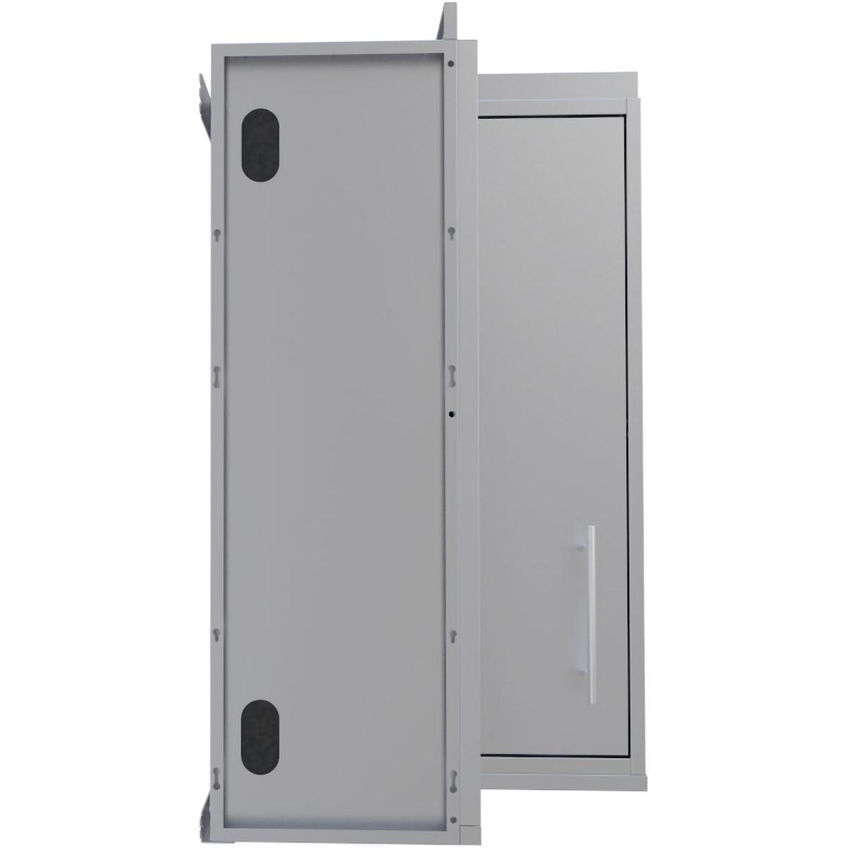 Sunstone SWC12SLS Outdoor Kitchen 90 Degree Corner Wall Cabinet w/ Lazy Susan Shelves - Cabinet Side - White Background thumbnail