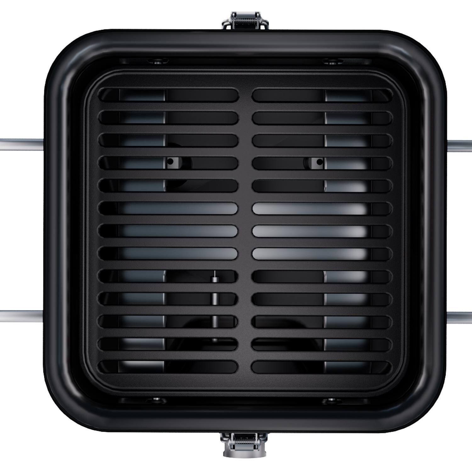 Everdure ECUBEG3B CUBE Proflame 360 Portable Propane Grill - Cast Iron Grill Grate - White Background thumbnail