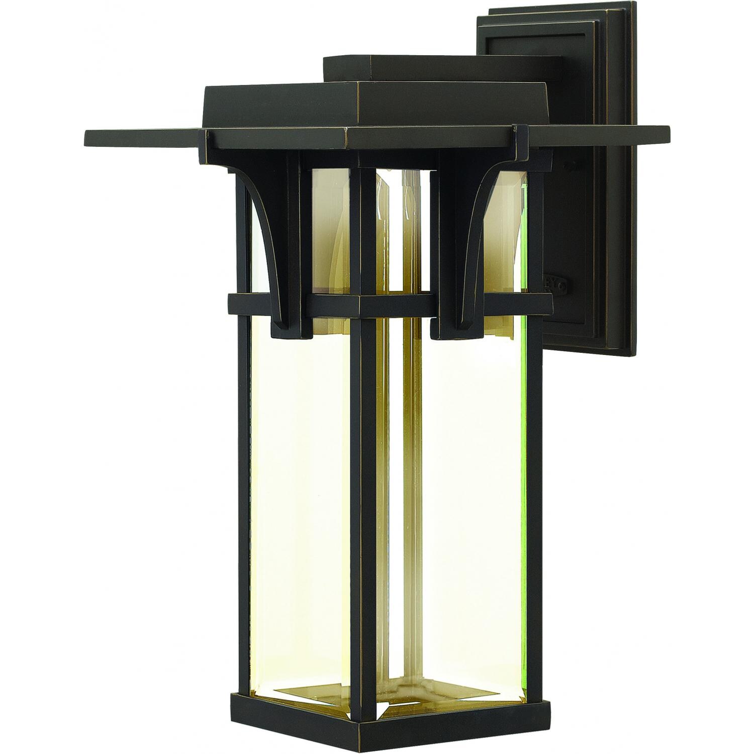 Hinkley Lighting Manhattan One Light 19-Inch LED Outdoor Wall Light W/ Clear Glass - Oil Rubbed Bronze - 2325OZ-LED