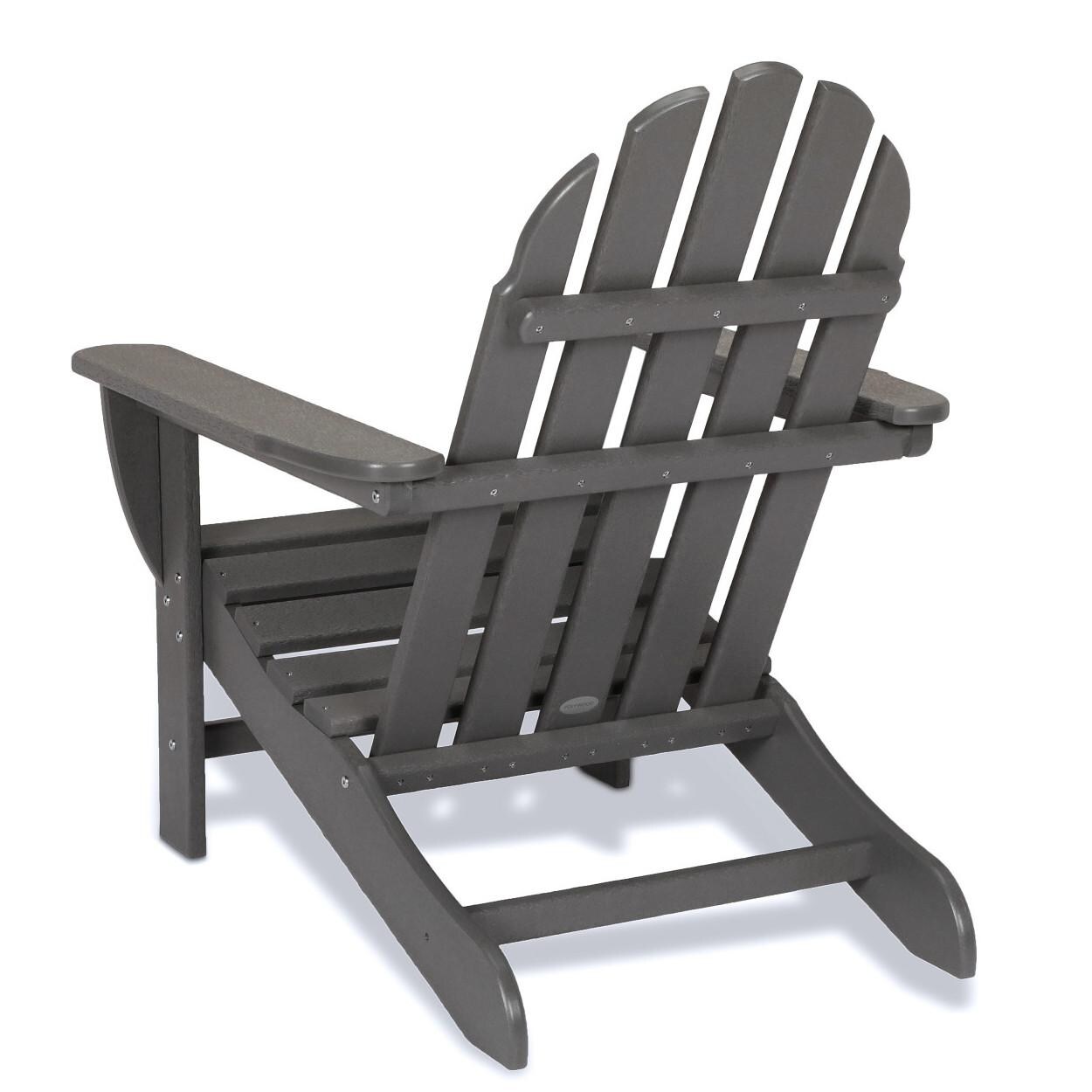POLYWOOD AD4030GY Classic Adirondack Chair - Back View thumbnail